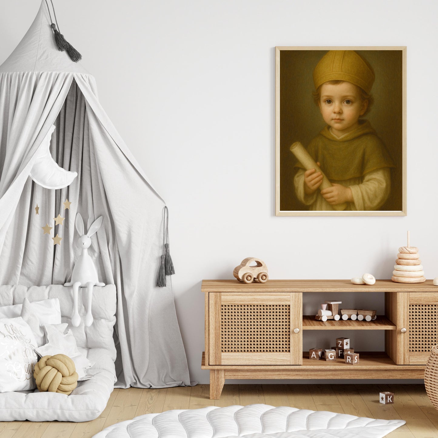 Saint Augustine Art Print: Baby Saint Augustine Catholic Nursery Decor, Baptism, Baby Shower Faith Gift ⬇️ Digital Download