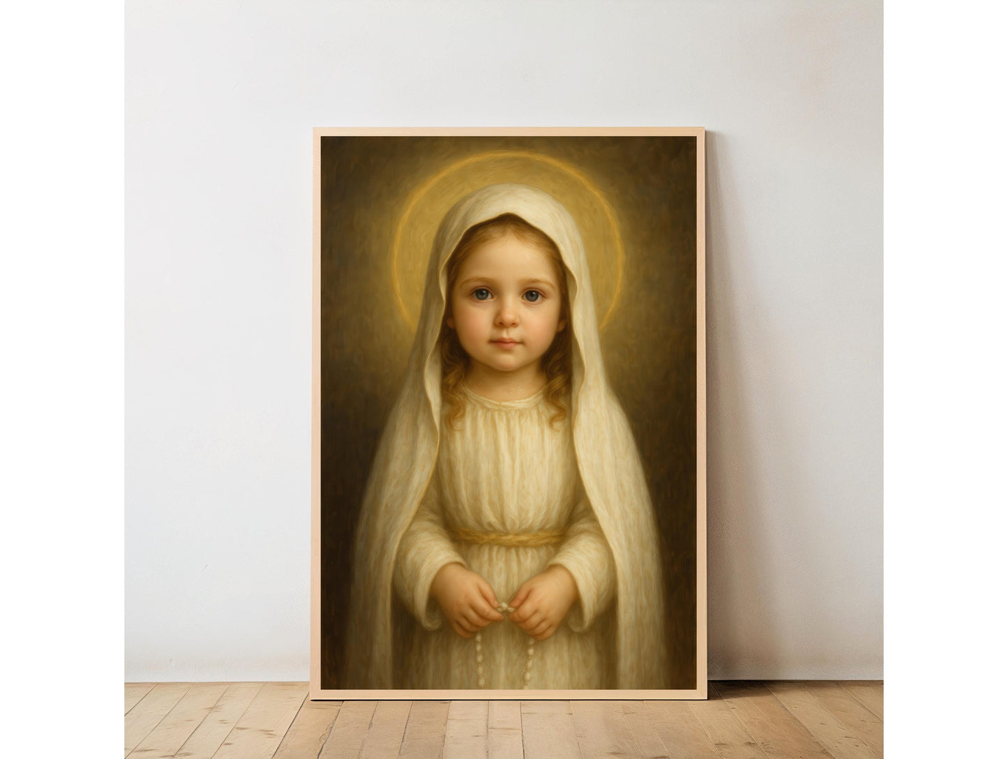 Saint Faustina Art Print: Baby Saint Faustina Catholic Nursery Decor, Divine Mercy, Baptism, Baby Shower Gift ⬇️ Digital Download