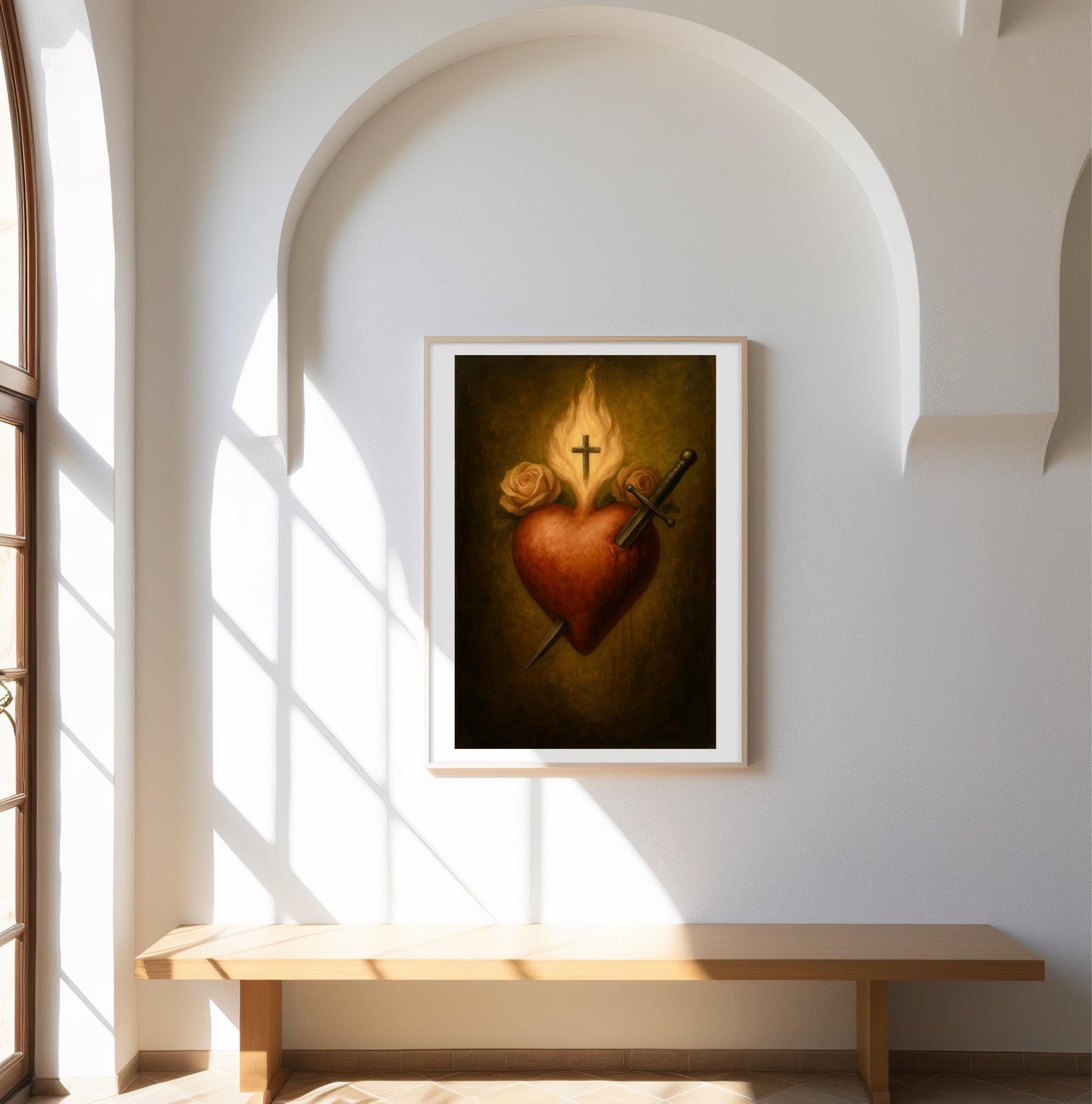 Immaculate Hearts of Jesus, Mary, Joseph Prints: Catholic Wall Art ⬇️ Digital Download Set of 3