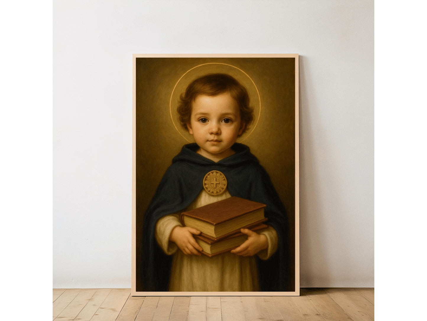 Thomas Aquinas Art Print: Baby Saint Thomas Aquinas Catholic Nursery Decor, Baptism, Baby Shower Faith Gift ⬇️ Digital Download