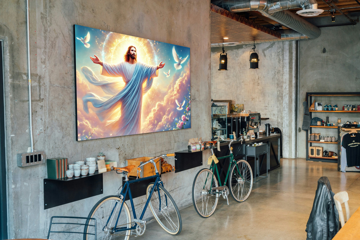 Jesus Christ Risen Satin Poster — Inspirational Christian Wall Art