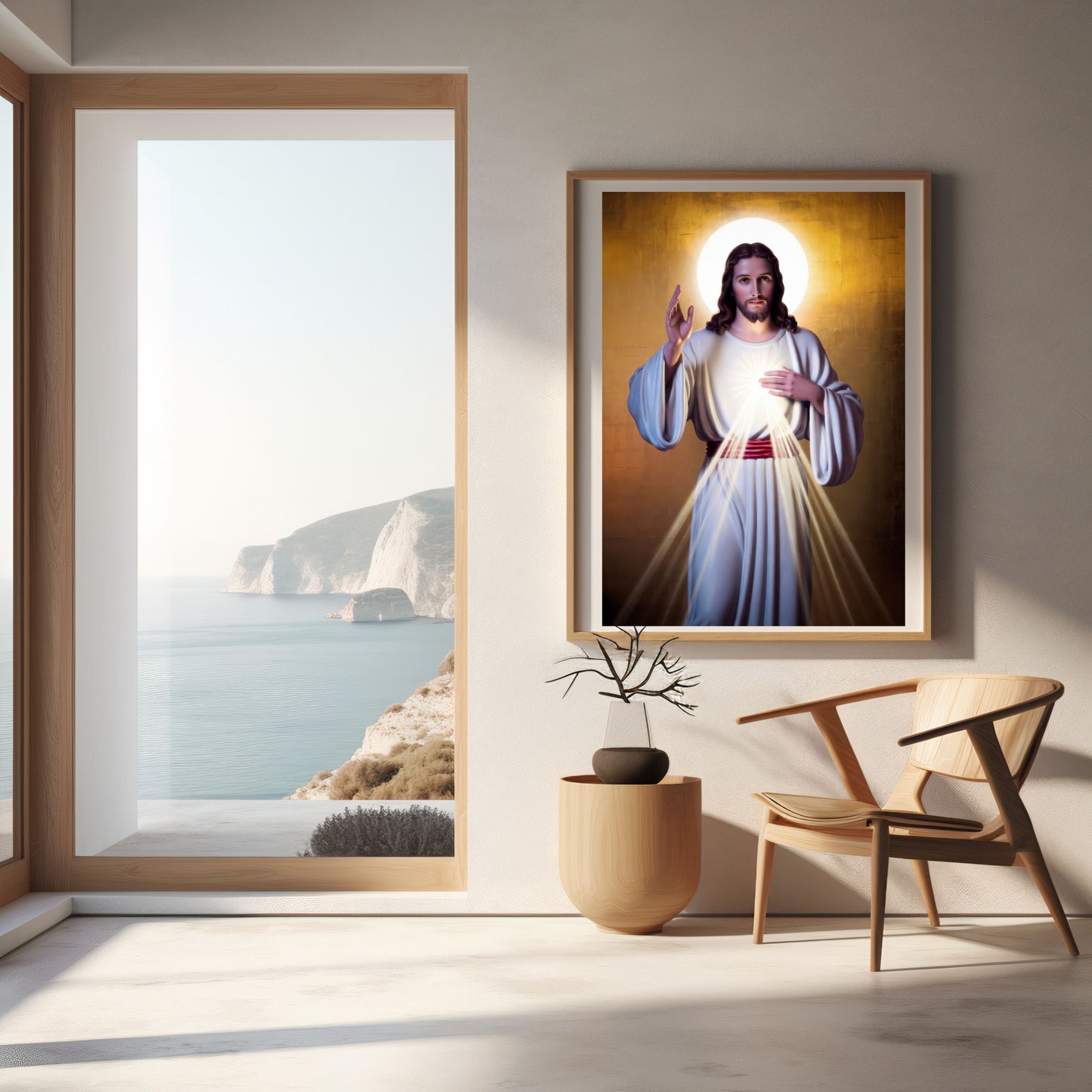 Divine Mercy of Jesus Satin Poster — Religious Wall Art