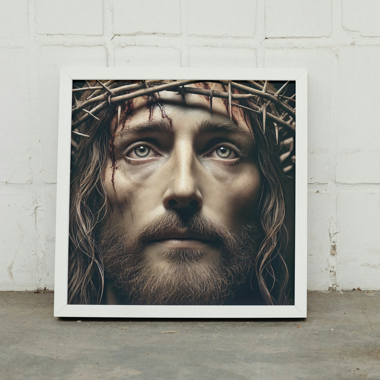 Crown of Thorns Satin Poster — Religious Christ Wall Art