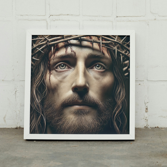 Crown of Thorns Satin Poster — Religious Christ Wall Art