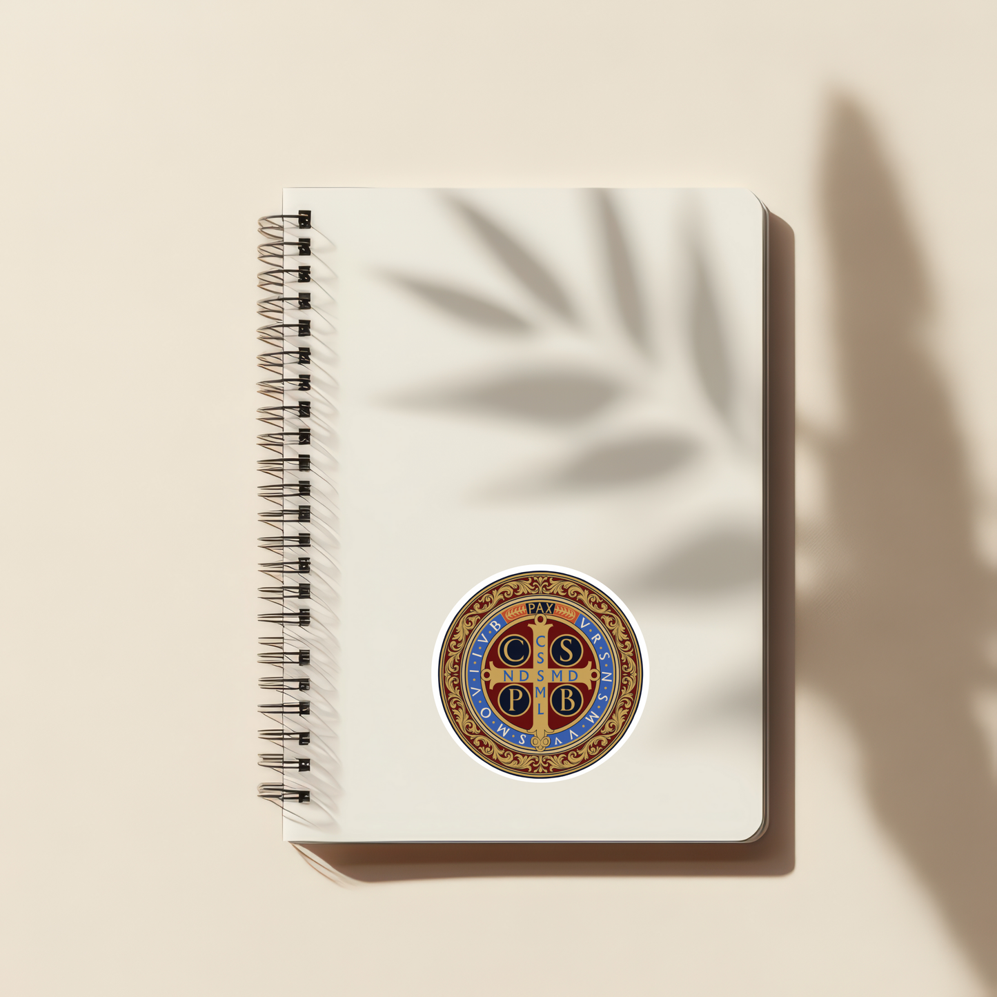 Religious St Benedict Medal of Protection Kiss-Cut Sticker, Catholic Faith Prayer Decal, Laptop Water Bottle Vinyl Sticker, Religious Gift,