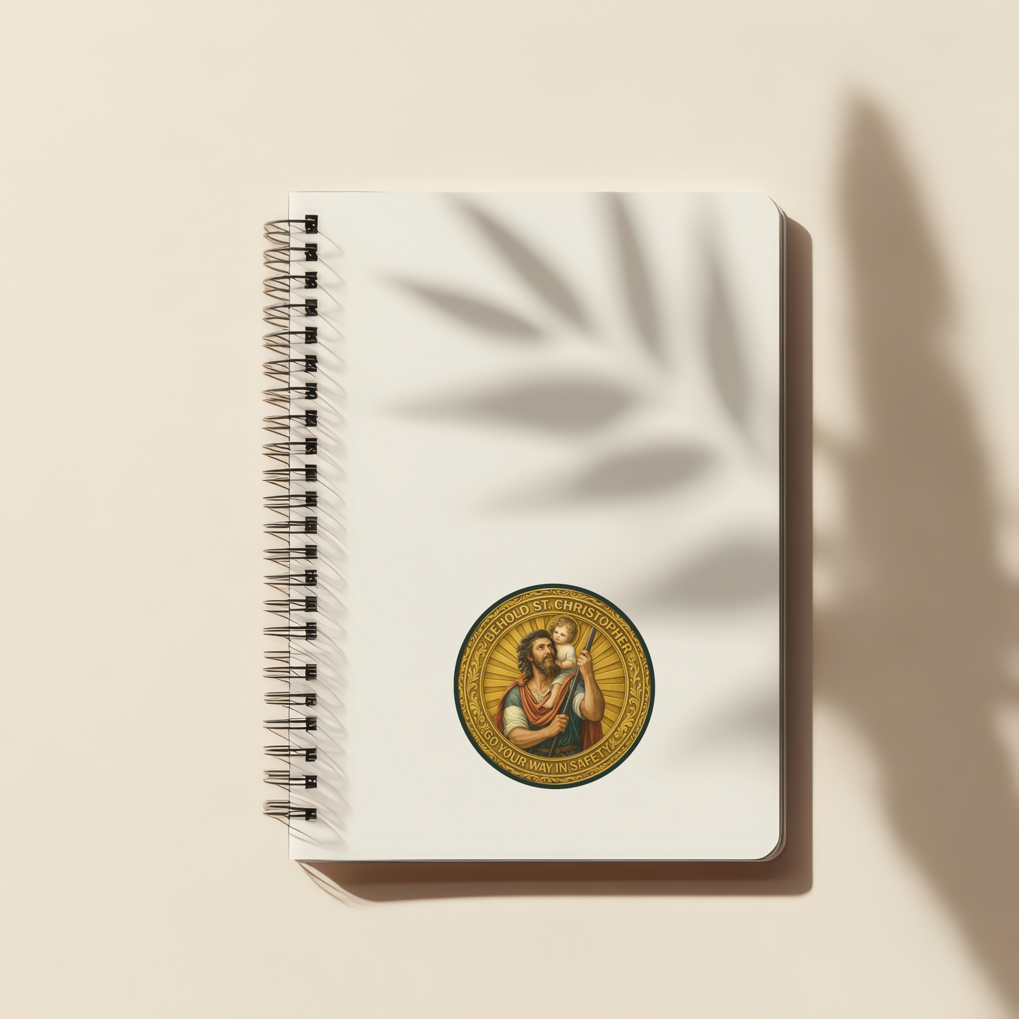 Kiss-Cut Stickers - St Christopher Protection Medal for Travelers Sticker, Travel Sticker, Religious Sticker, Car Decal, Laptop Decal