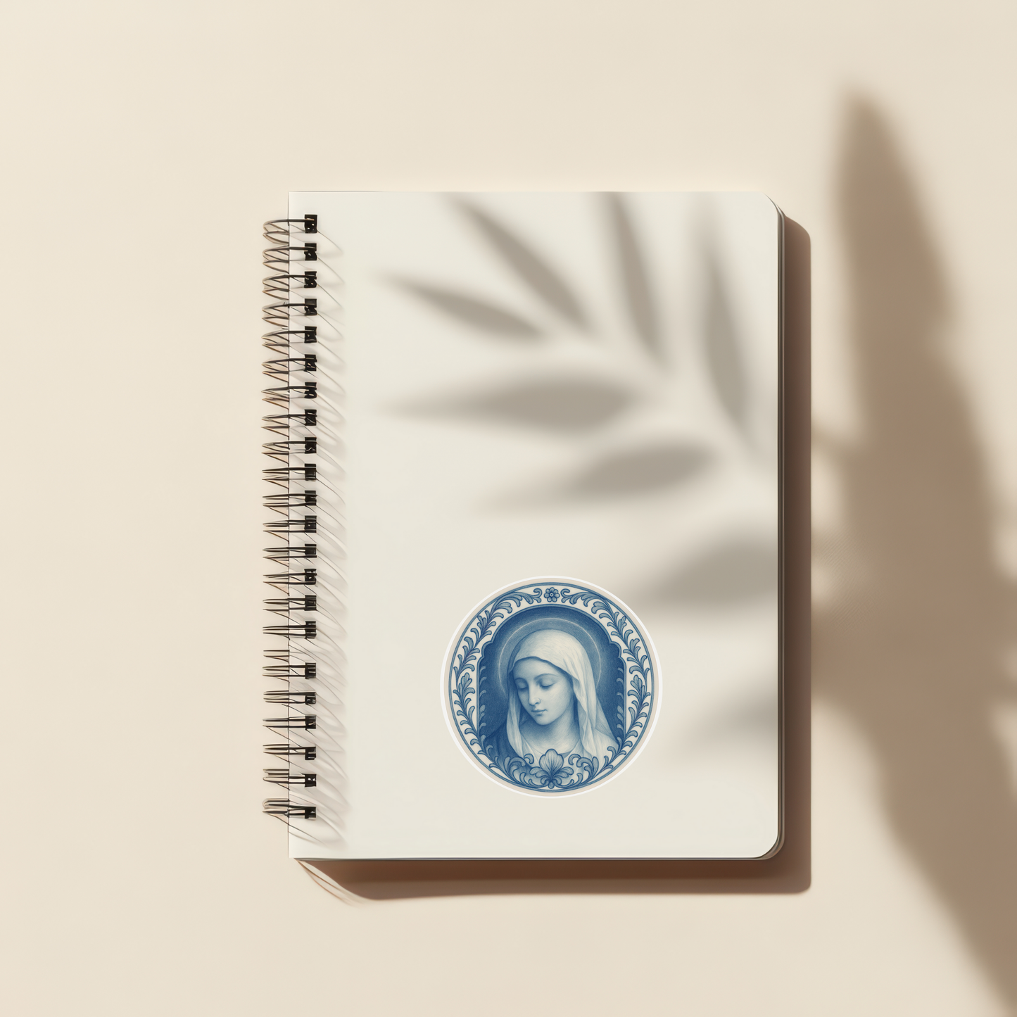 Chinoiserie Virgin Mary Sticker, Religious Laptop Decal, Blessed Mother Journal Decoration, Catholic Faith Planner Sticker, Devotional Water