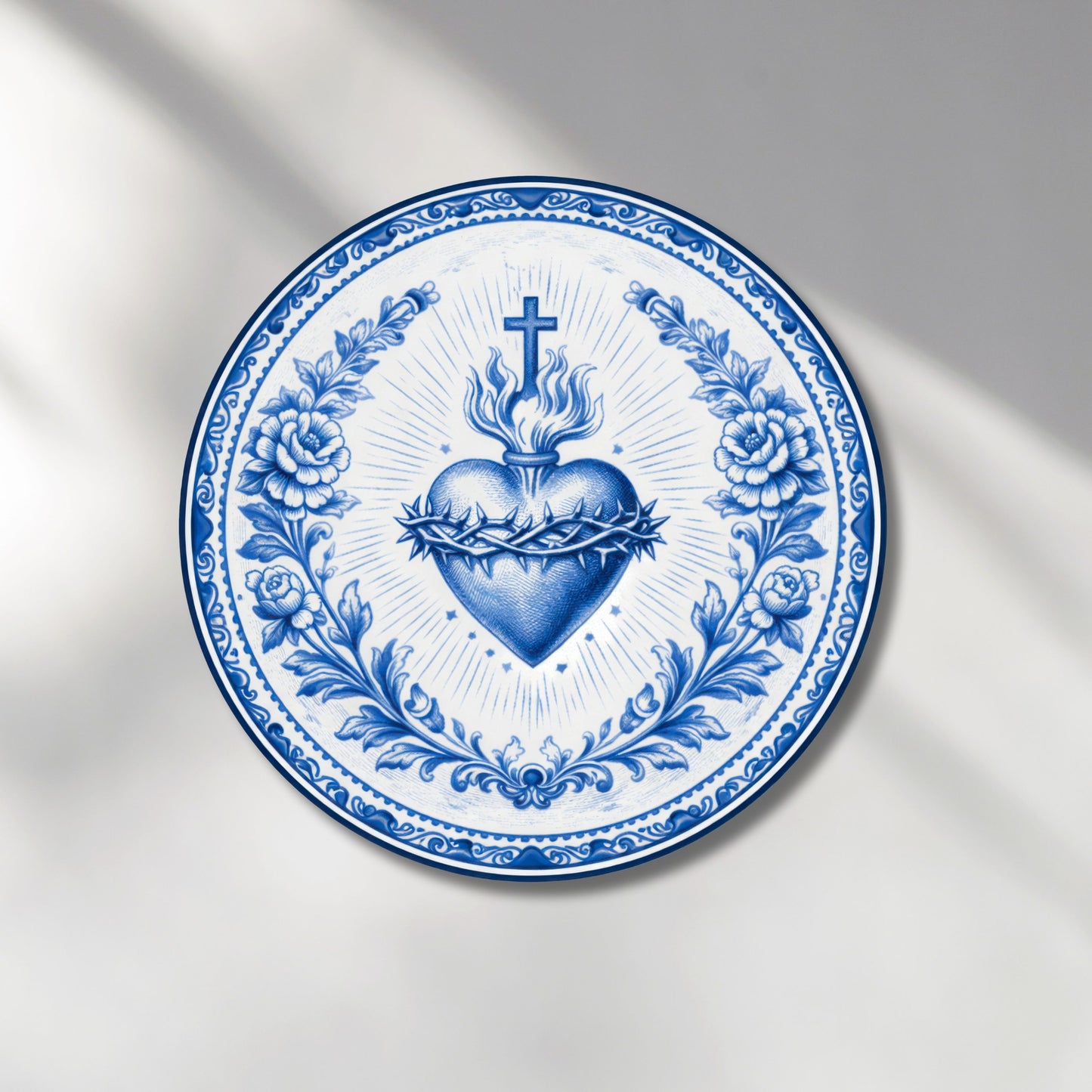 Sacred Heart of Jesus Kiss-Cut Stickers | Chinoiserie Religious Devotional