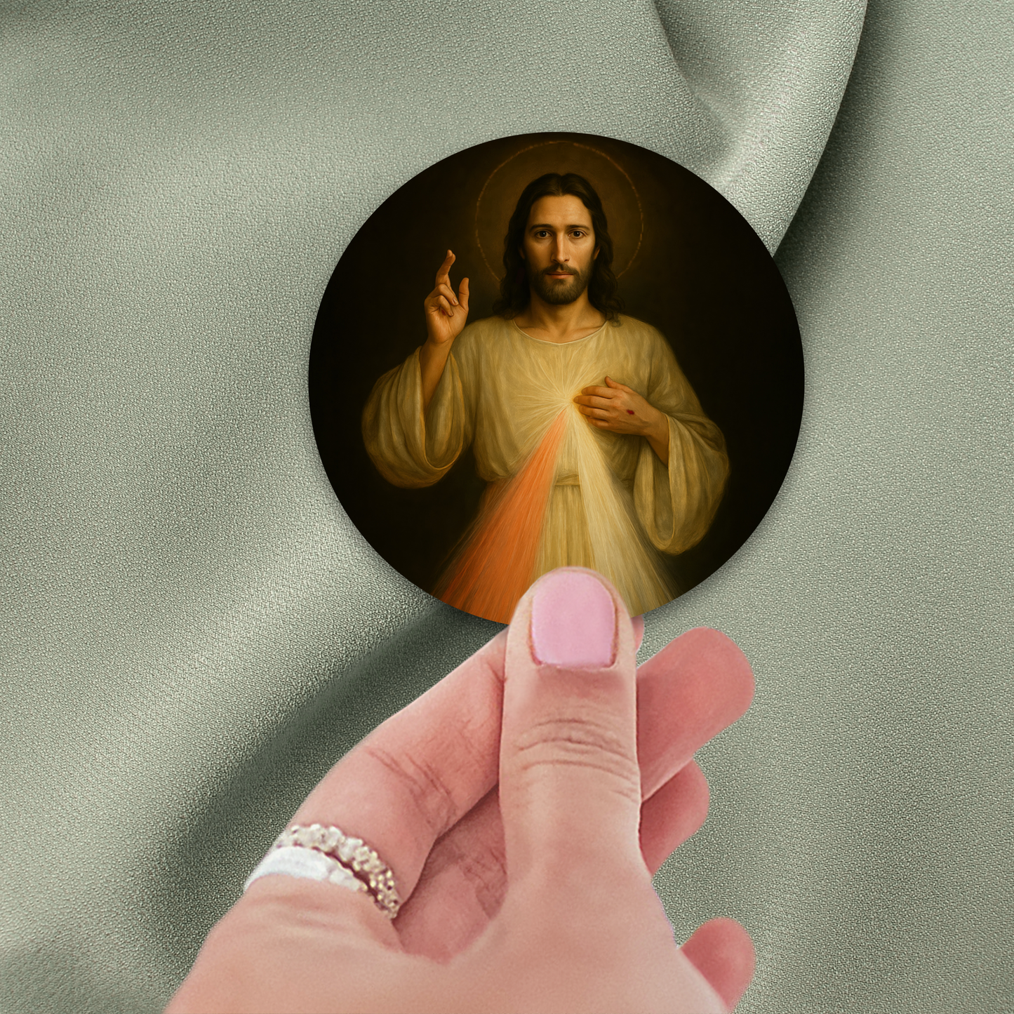 Divine Mercy of Jesus Kiss-Cut Stickers, Religious Sticker, Catholic Gift, Faith Sticker, Spiritual Decal, Religious Art Sticker