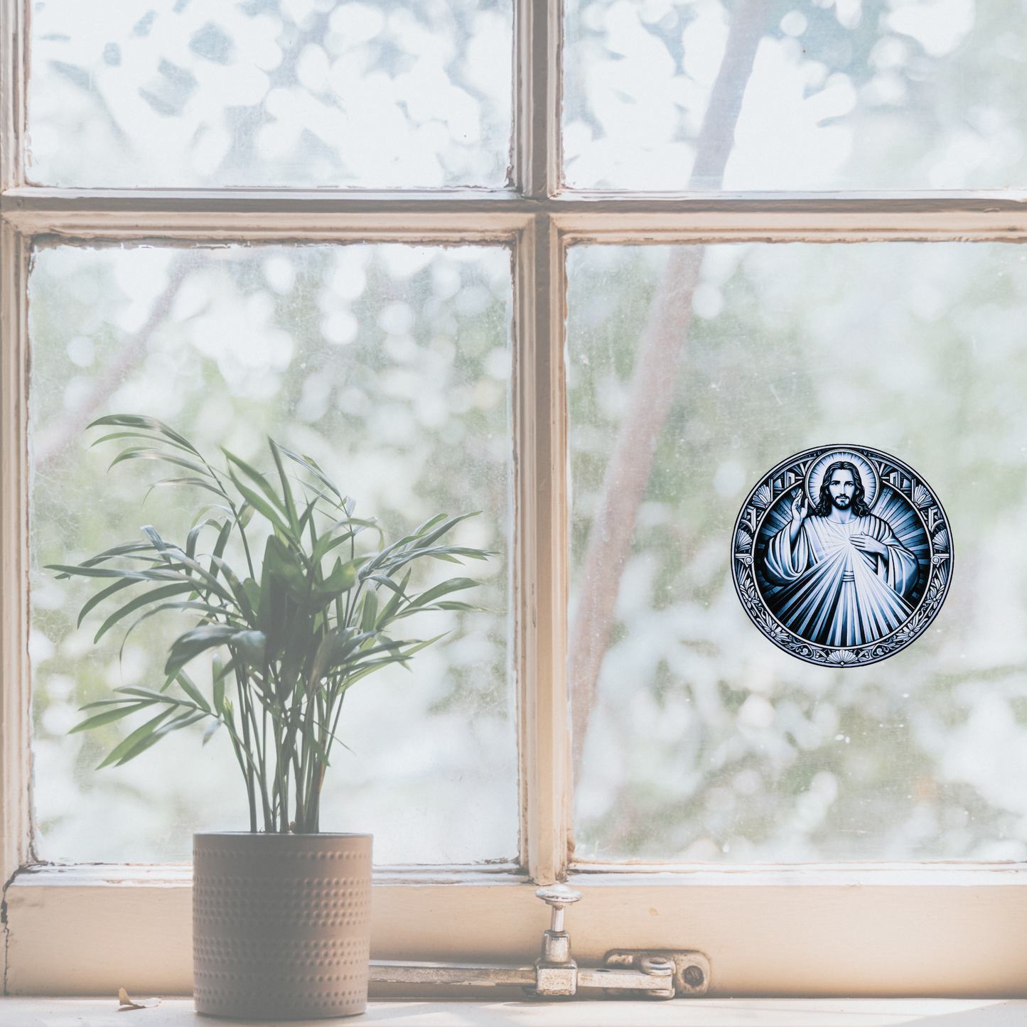 Divine Mercy Jesus Chinoiserie Kiss-Cut Stickers