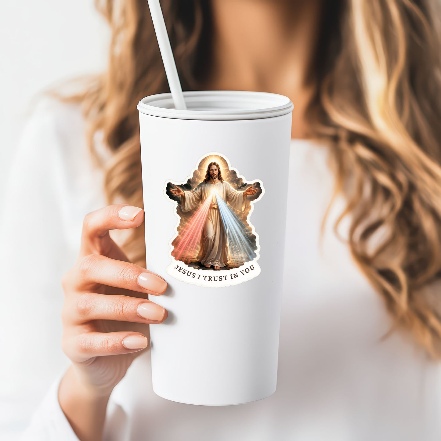 Divine Mercy Jesus Kiss-Cut Sticker | Jesus I Trust In You