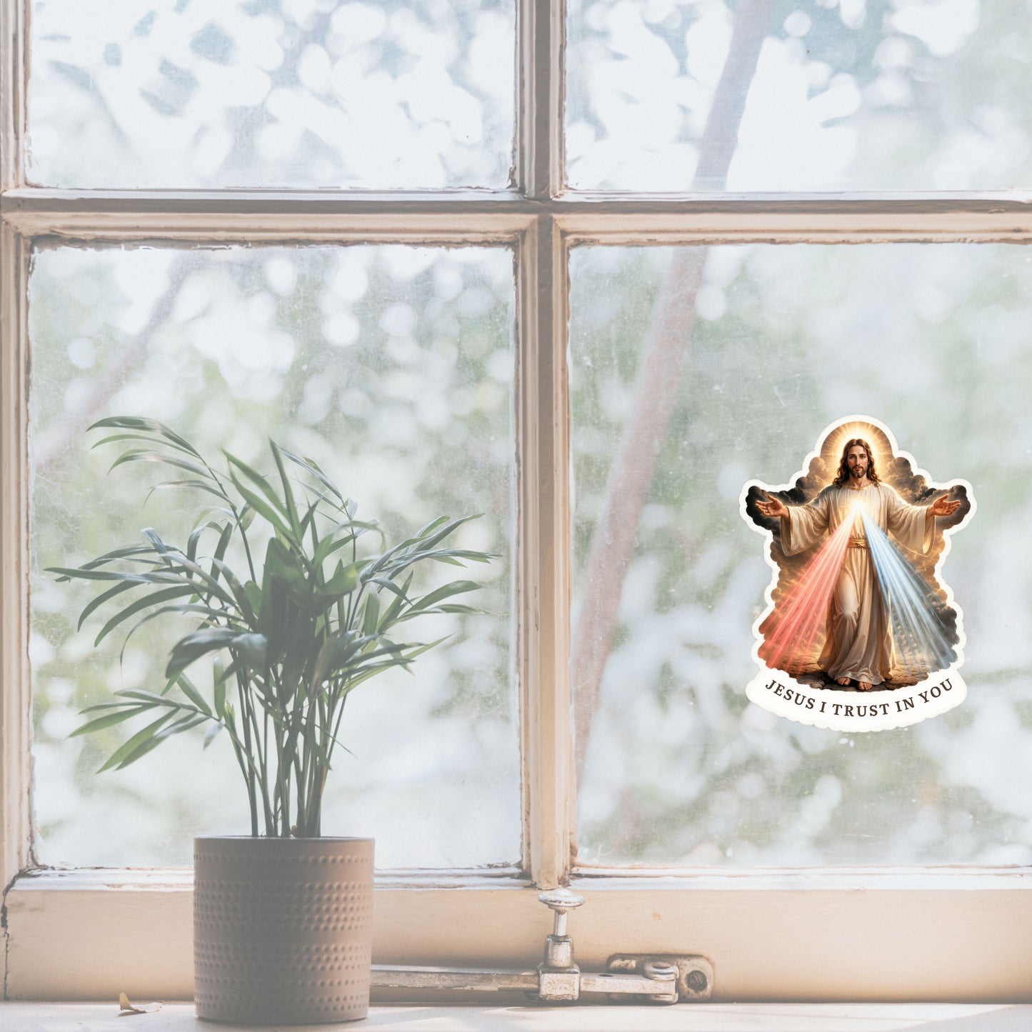 Divine Mercy Jesus Kiss-Cut Sticker | Jesus I Trust In You