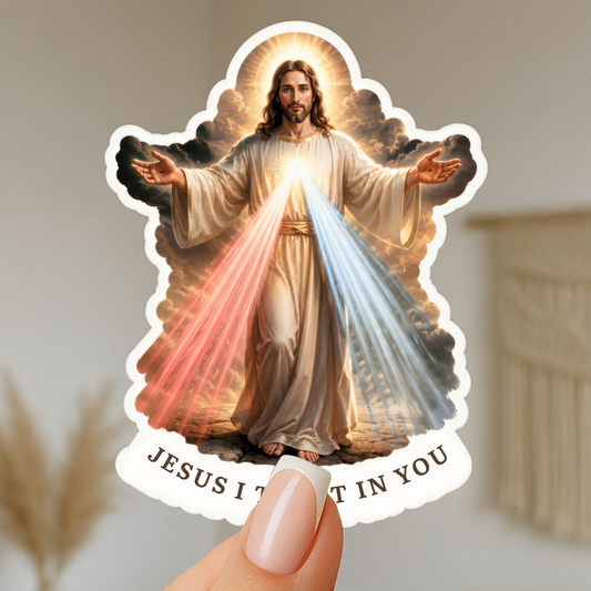 Divine Mercy Jesus Kiss-Cut Sticker | Jesus I Trust In You