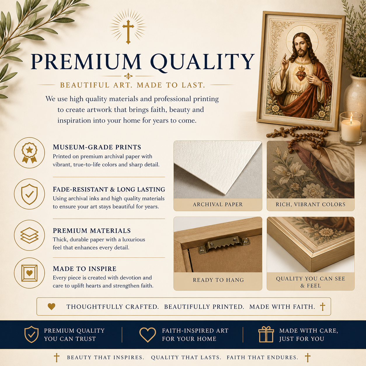 Catholic Prayer Corner Decor | Divine Mercy Jesus | Christian Religious Wall Art Print