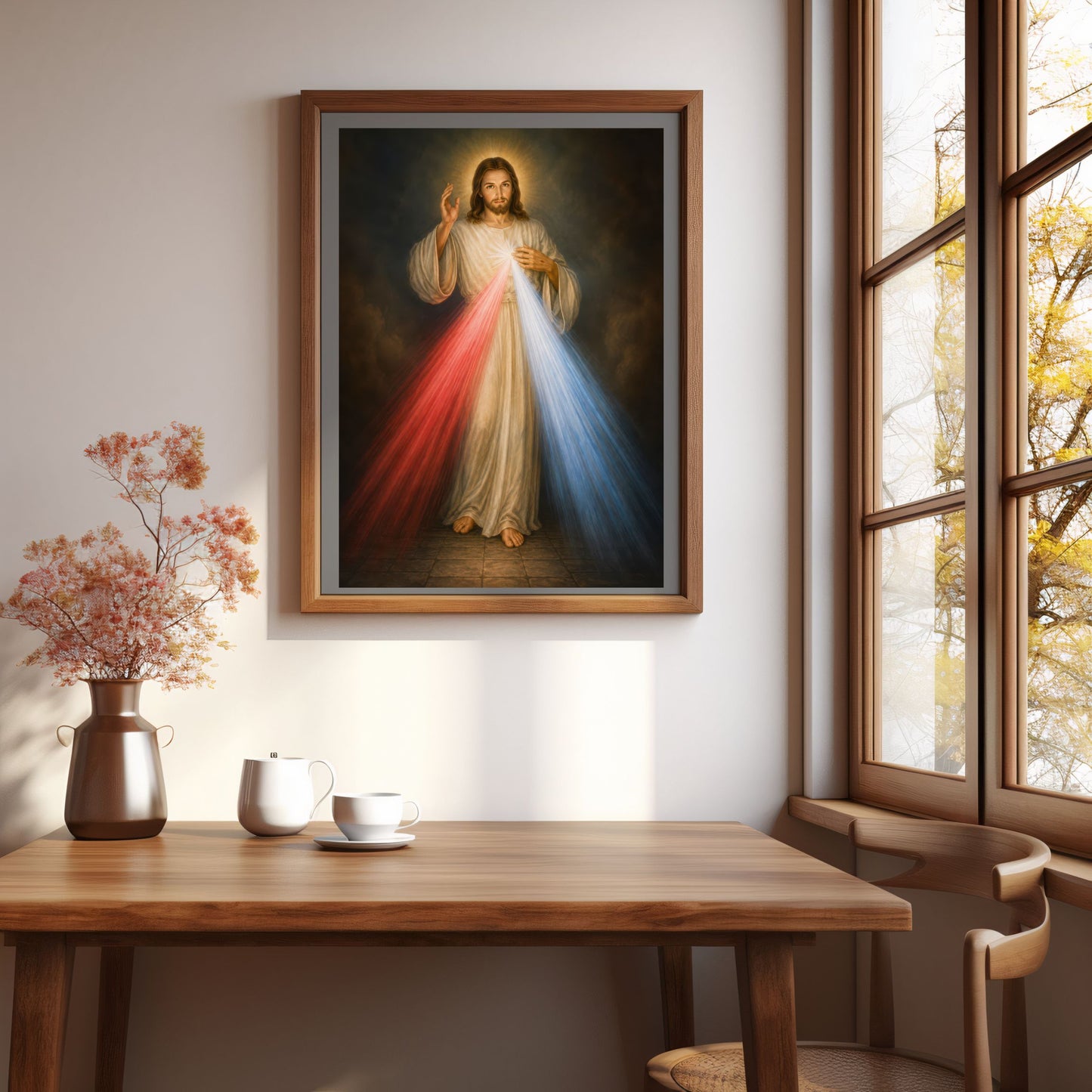 Catholic Prayer Corner Decor | Divine Mercy Jesus | Christian Religious Wall Art Print