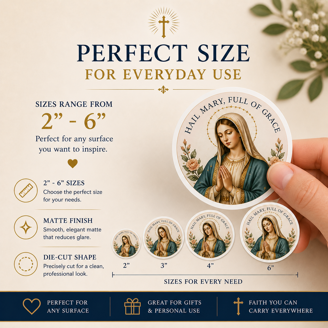 Divine Mercy of Jesus Kiss-Cut Stickers | Religious Devotional Sticker