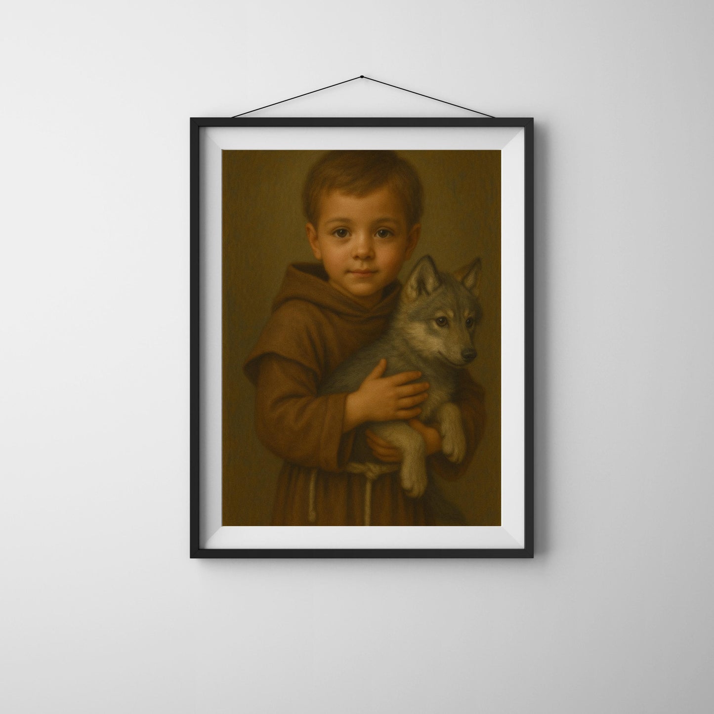 Saint Francis Art Print: Baby Saint Francis Catholic Nursery Decor, Animal Lover Gift, Baptism, Baby Shower Gift ⬇️ Digital Download