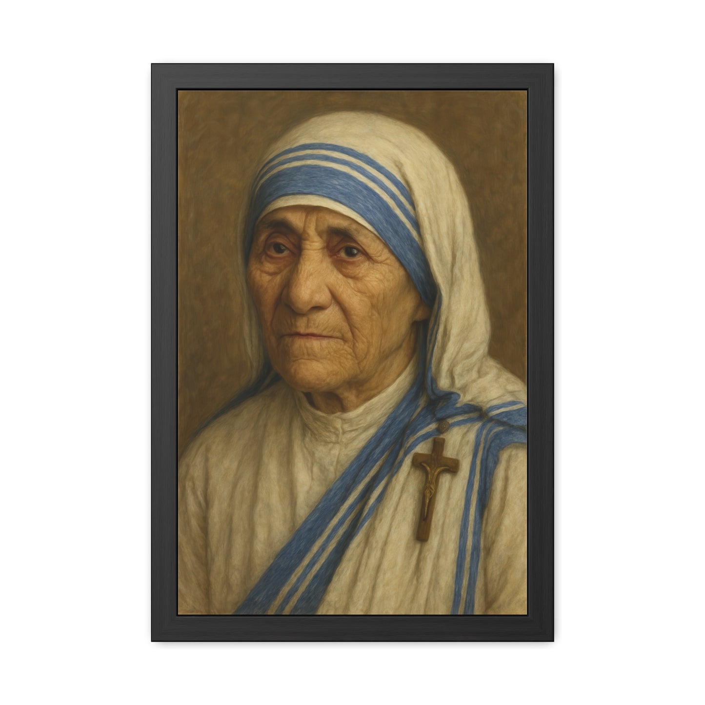 Inspirational Framed Posters, Saint Mother Teresa Art, Motivational Decor, Home Office Wall Art, Gift for Faith and Love