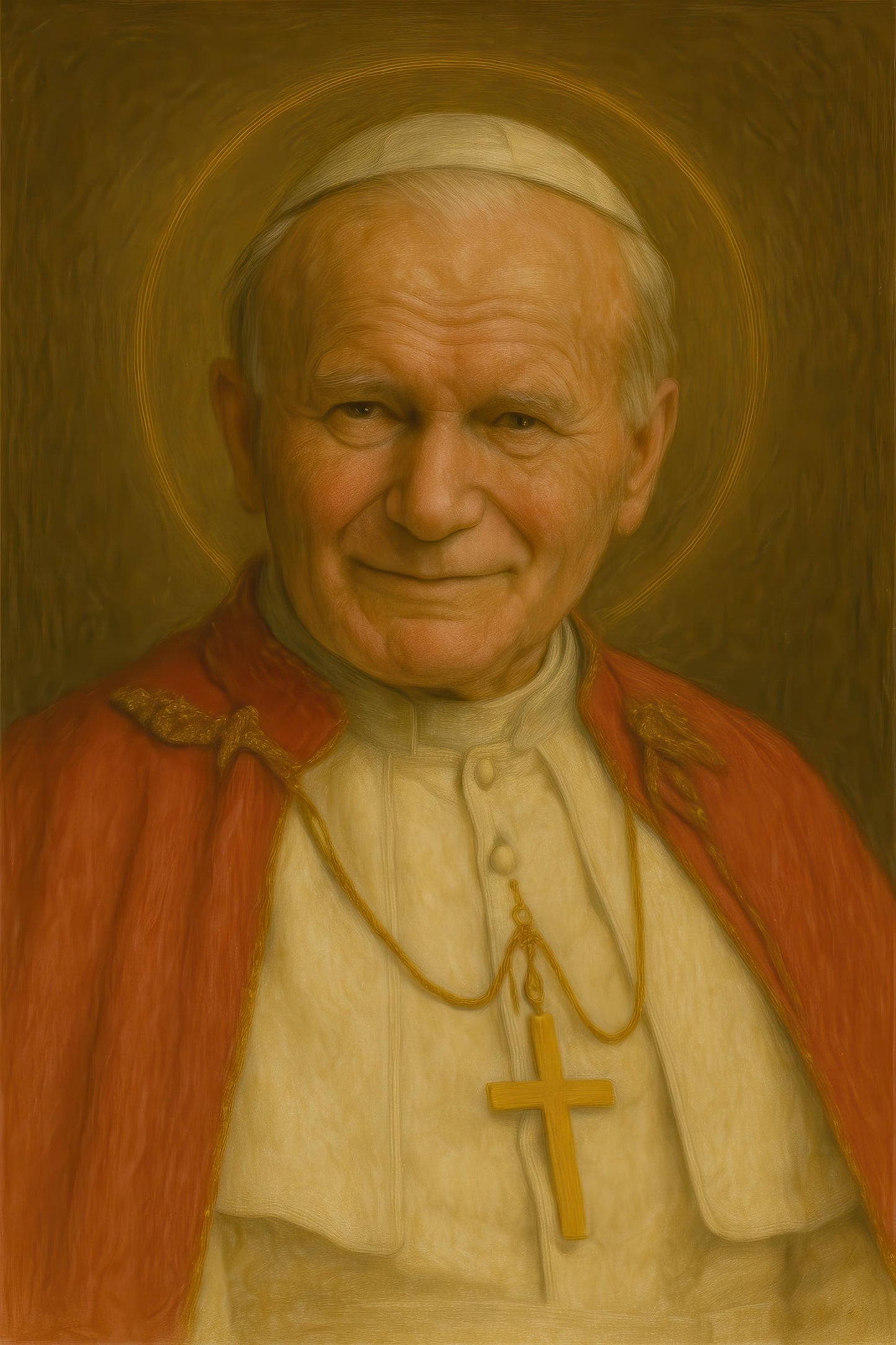 Pope John Paul Portrait: Catholic Pope Saint John Paul 2, Home Christian Wall Art Decor, Faith Gift ⬇️ Digital Download
