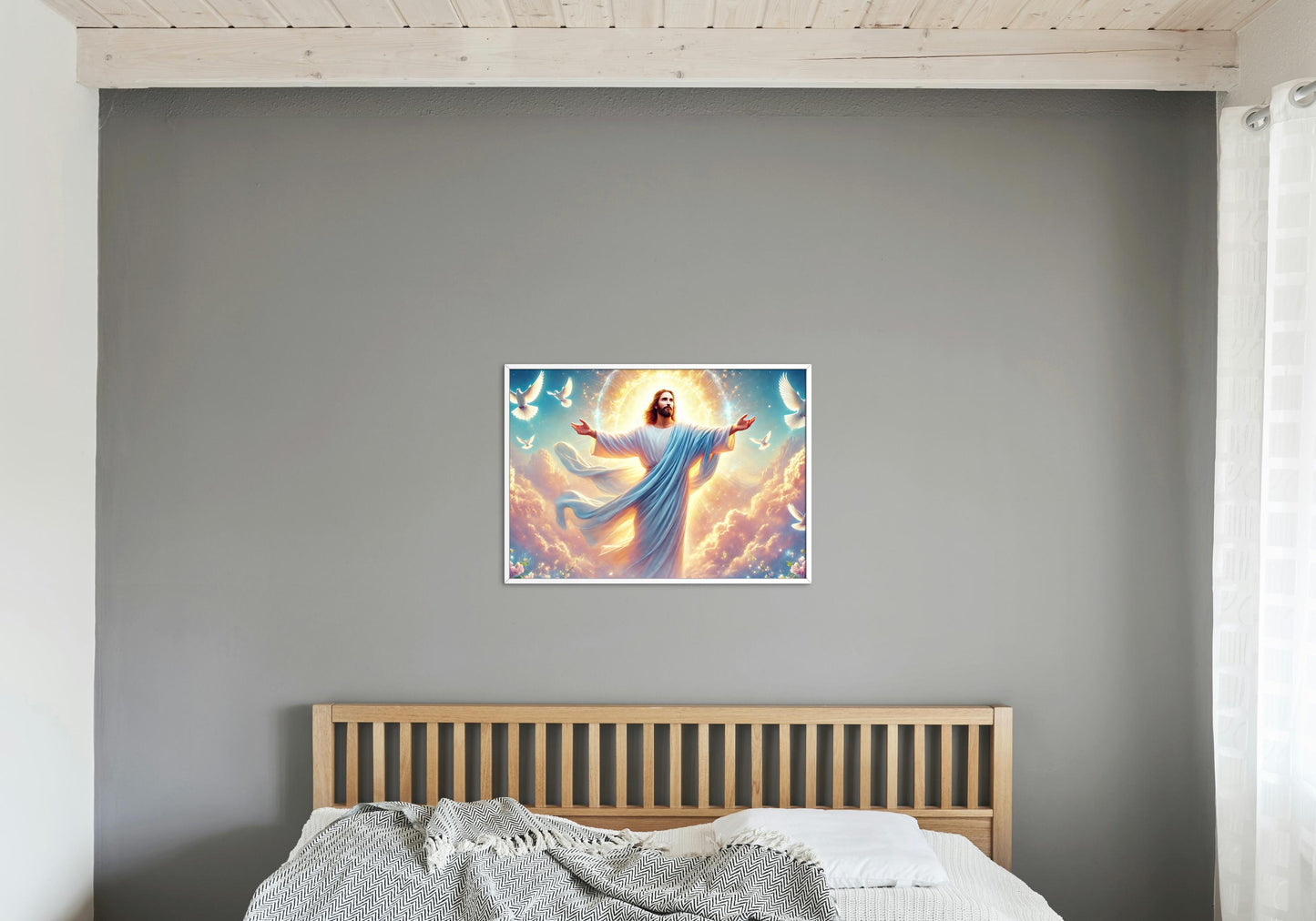 Risen Jesus Art: Christian Easter Wall Decor ⬇️ Digital Download