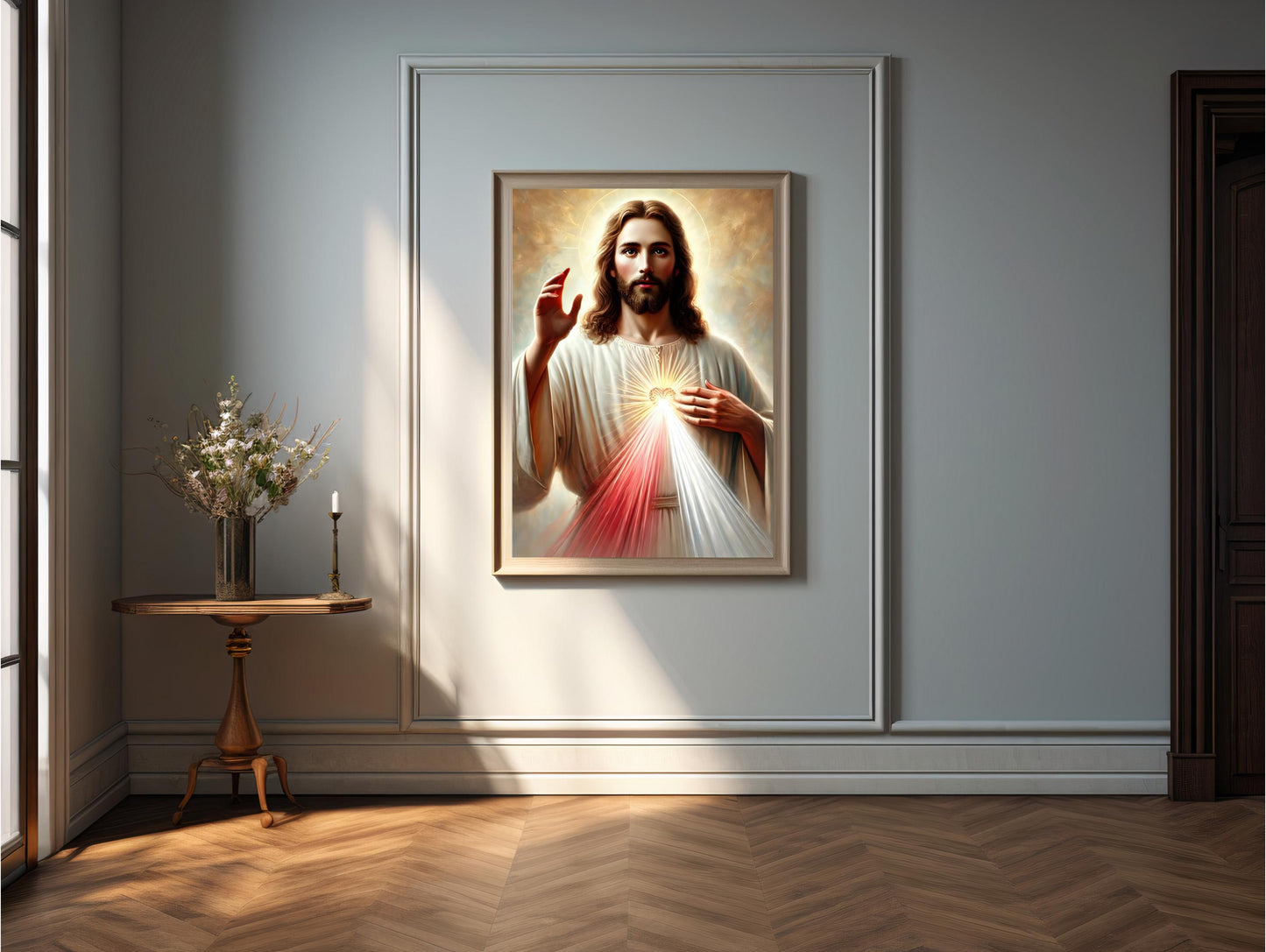 Divine Mercy Jesus Art: Sacred Heart Catholic Christian Wall Art Print ⬇️ Digital Download