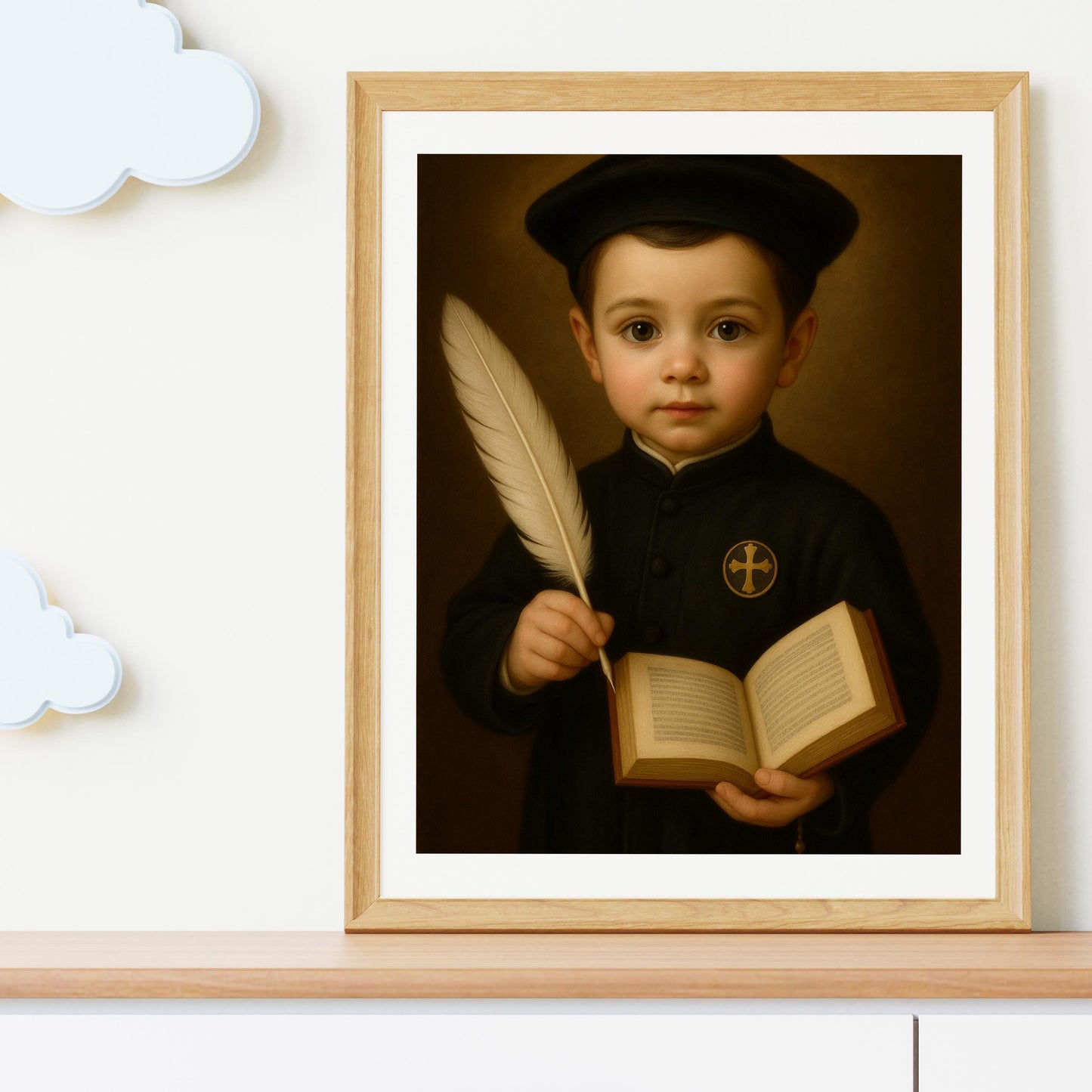 Saint Ignatius Art Print: Baby Saint Ignatius of Loyola Catholic Nursery Decor, Baptism, Baby Shower Faith Gift ⬇️ Digital Download