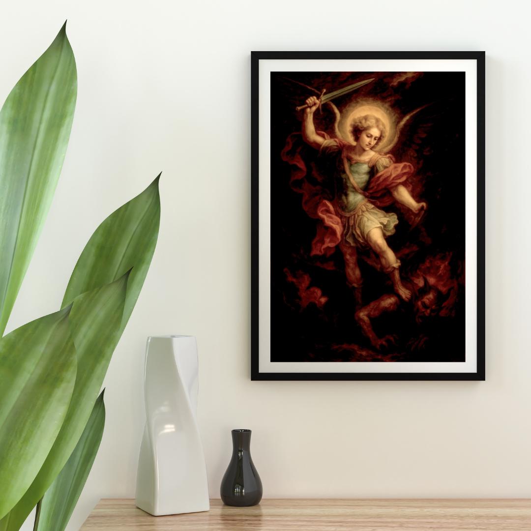 Archangel Michael Print: Catholic Warrior Christian Wall Art ⬇️ Digital Download