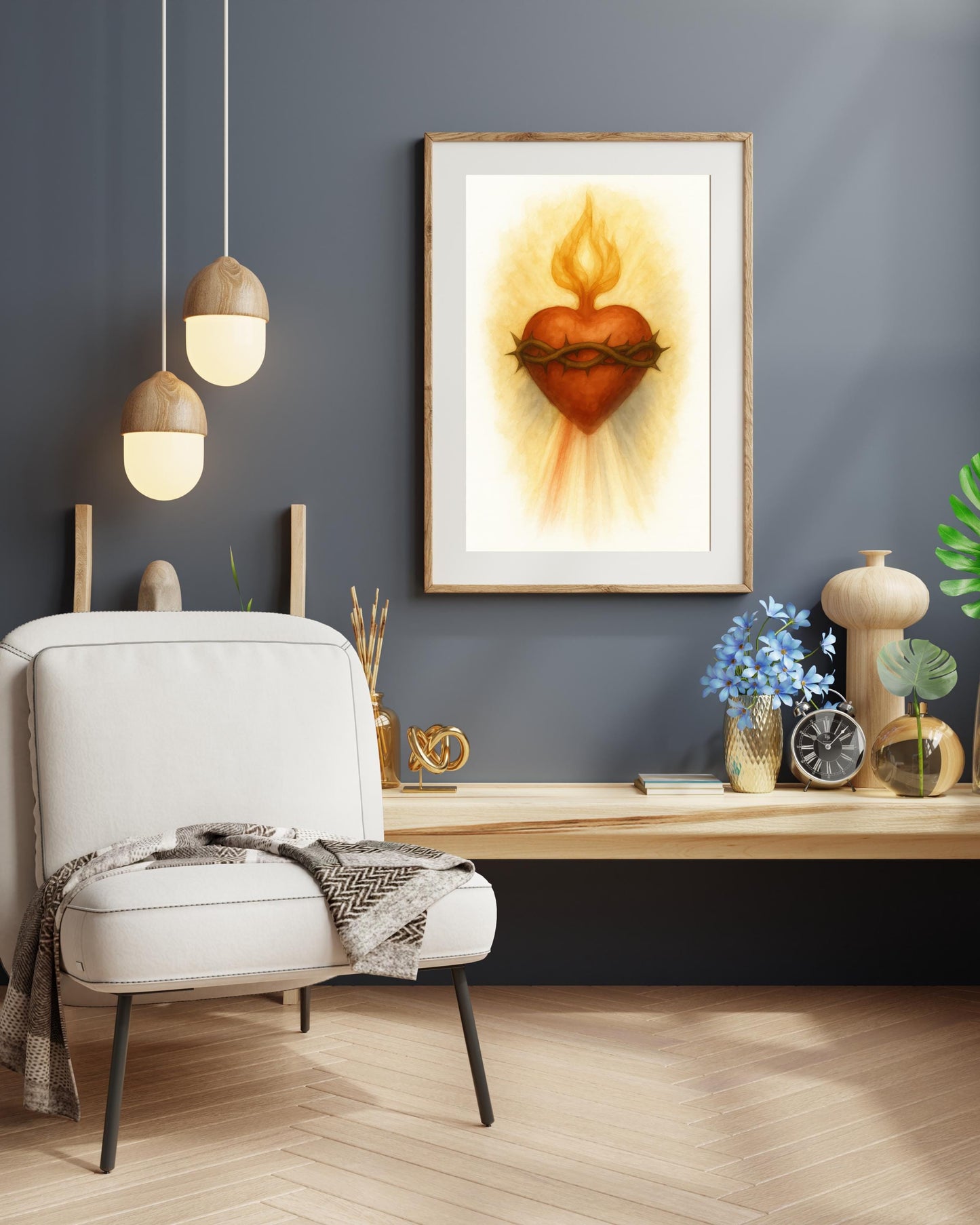 Sacred Heart of Jesus Watercolor Print: Catholic Christian Wall Art Home Decor ⬇️ Digital Download