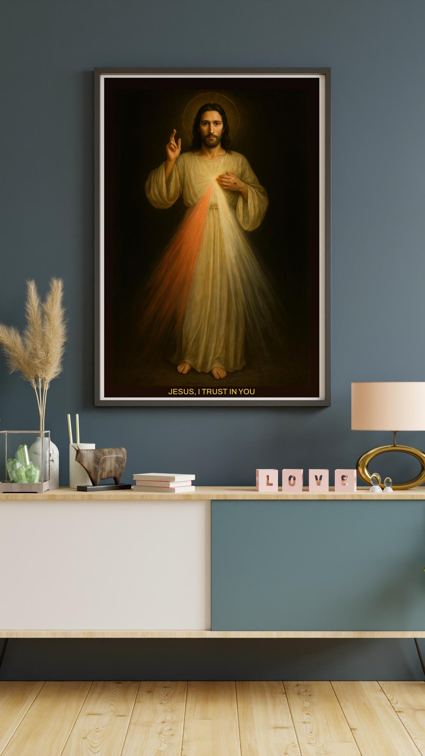 Divine Mercy Jesus Print: Full Length Catholic Christian Wall Art ⬇️ Digital Download