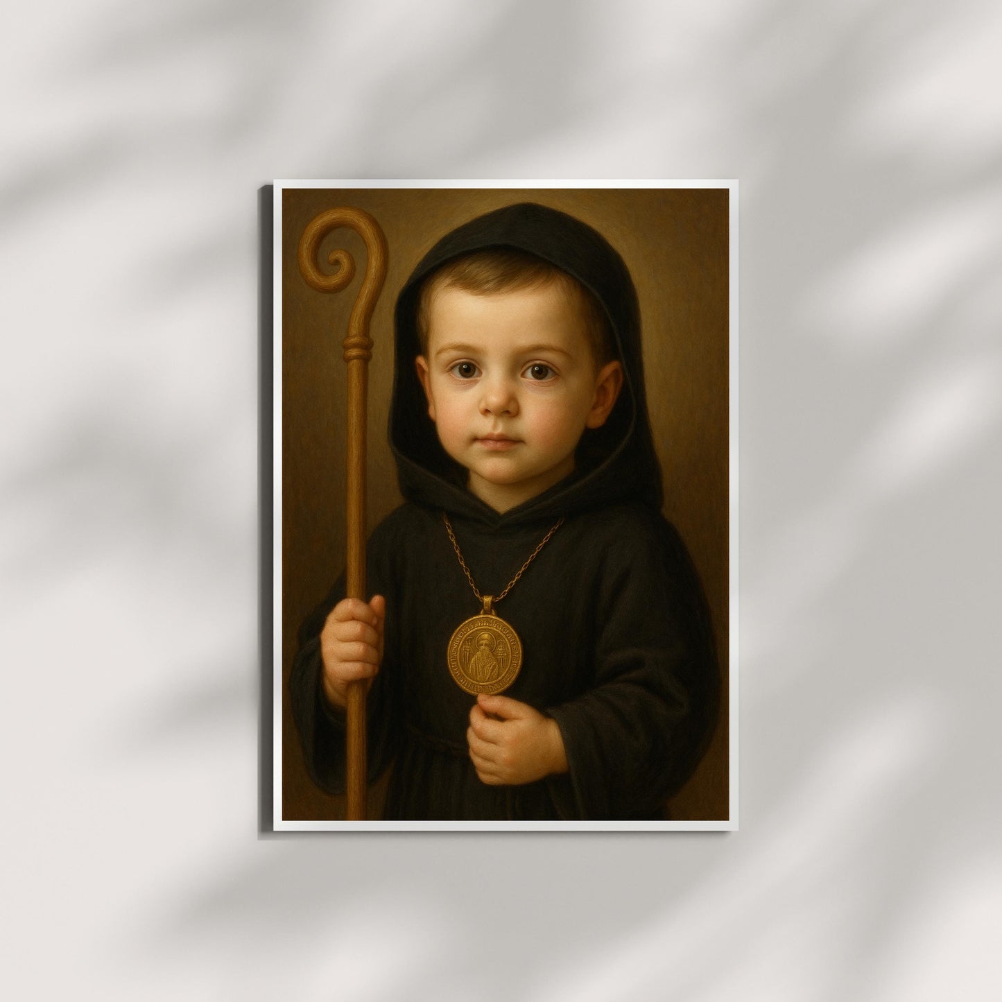 Saint Benedict Art Print: Baby Saint Benedict Catholic Nursery Decor, Baptism, Baby Shower Gift ⬇️ Digital Download