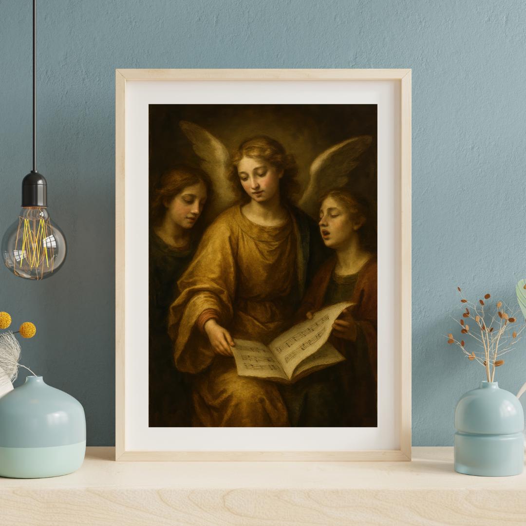 Singing Angels Print: Angelic Choir, Christian Wall Art Home Decor ⬇️ Digital Download
