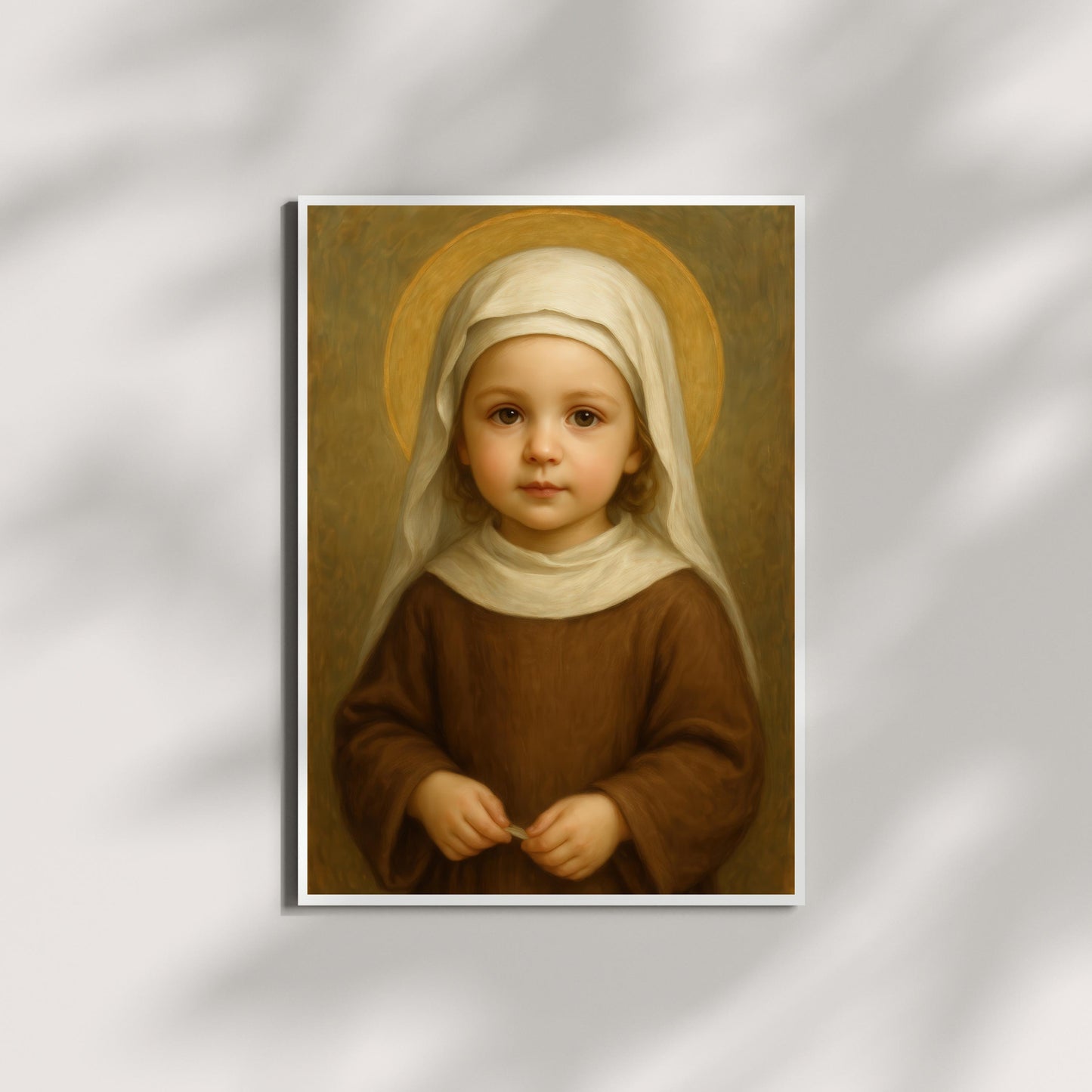 Saint Bernadette Art Print: Baby Saint Bernadette Catholic Nursery Home Decor, Baptism, Baby Shower Gift ⬇️ Digital Download