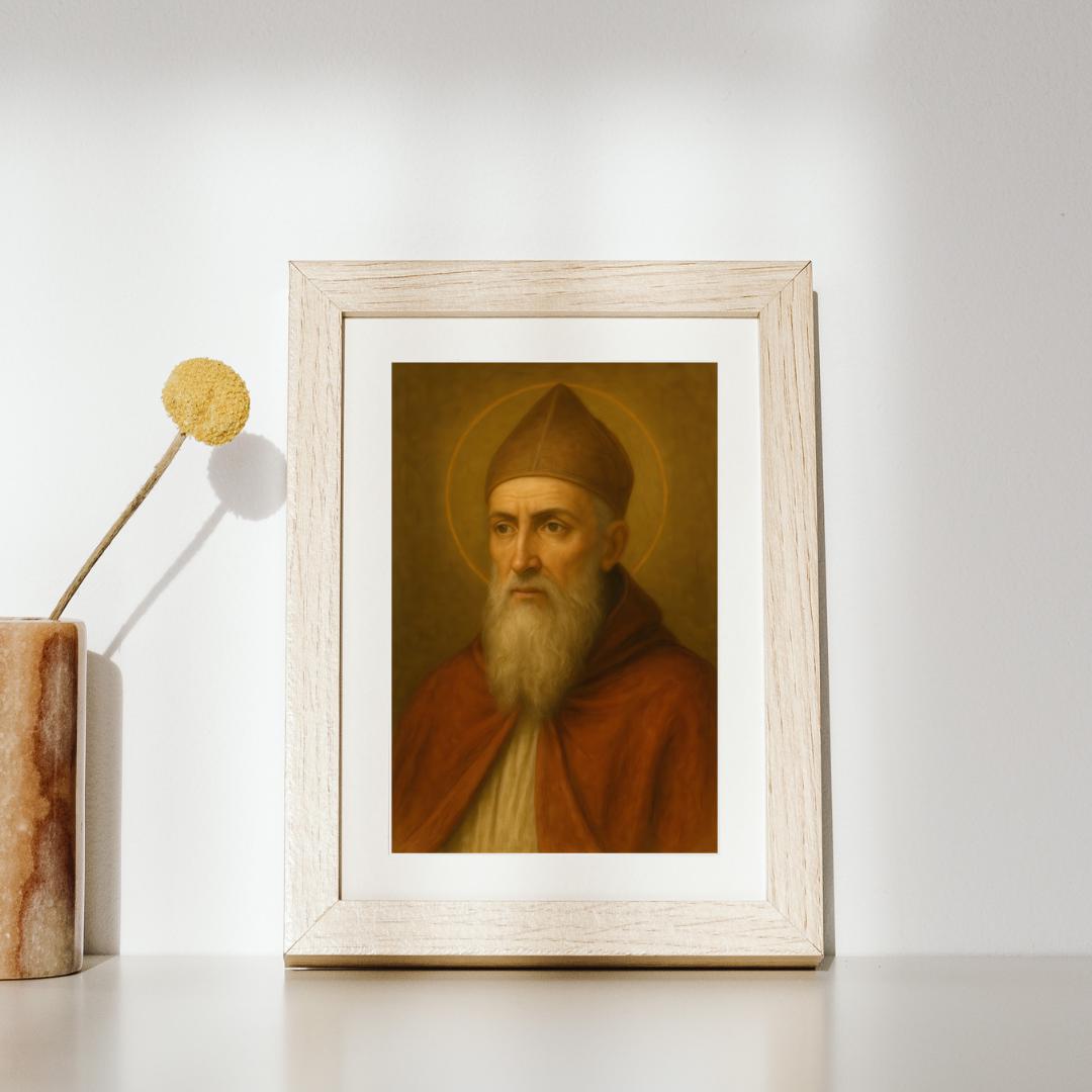 Saint Augustine Art Print: Catholic Church Office Christian Wall Art Decor ⬇️ Digital Download