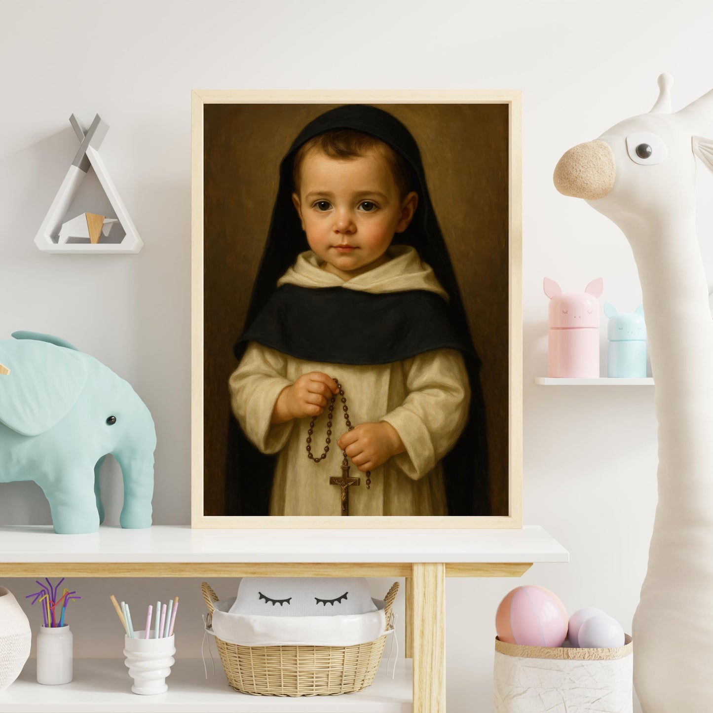Saint Dominic Print: Catholic Nursery Decor, Rosary Gift, Baptism Gift ⬇️ Digital Download