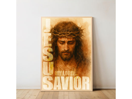 Jesus Christ Art Print: Modern Christian Home Decor, Sacred Faith Gift, Inspirational Quotes Poster ⬇️ Digital Download