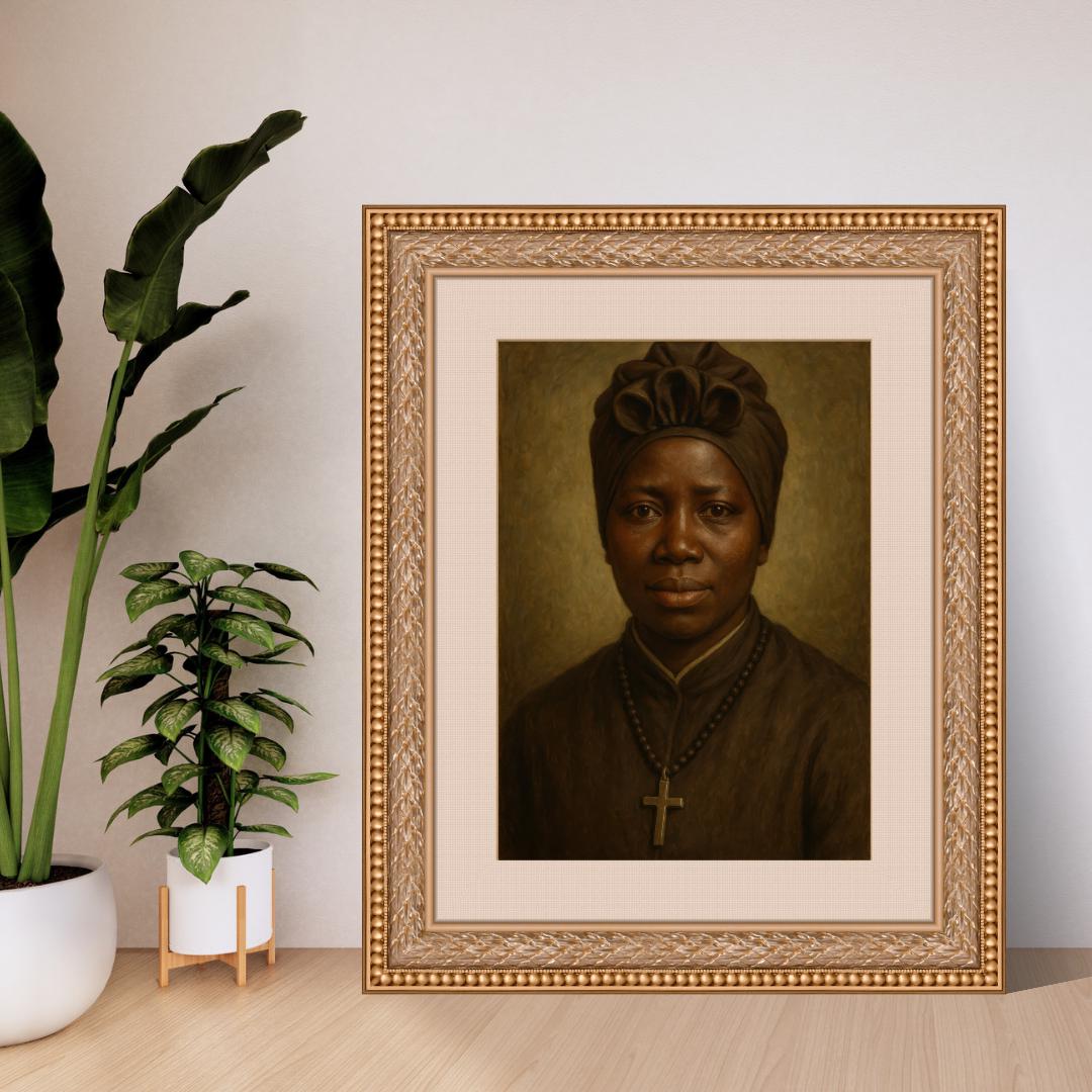 Saint Bakhita Portrait: Catholic Christian Wall Art, Christian Home Decor ⬇️ Digital Download