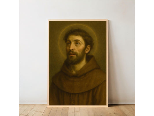 Saint Francis of Assisi Print: Catholic Monastery Style Christian Wall Art ⬇️ Digital Download