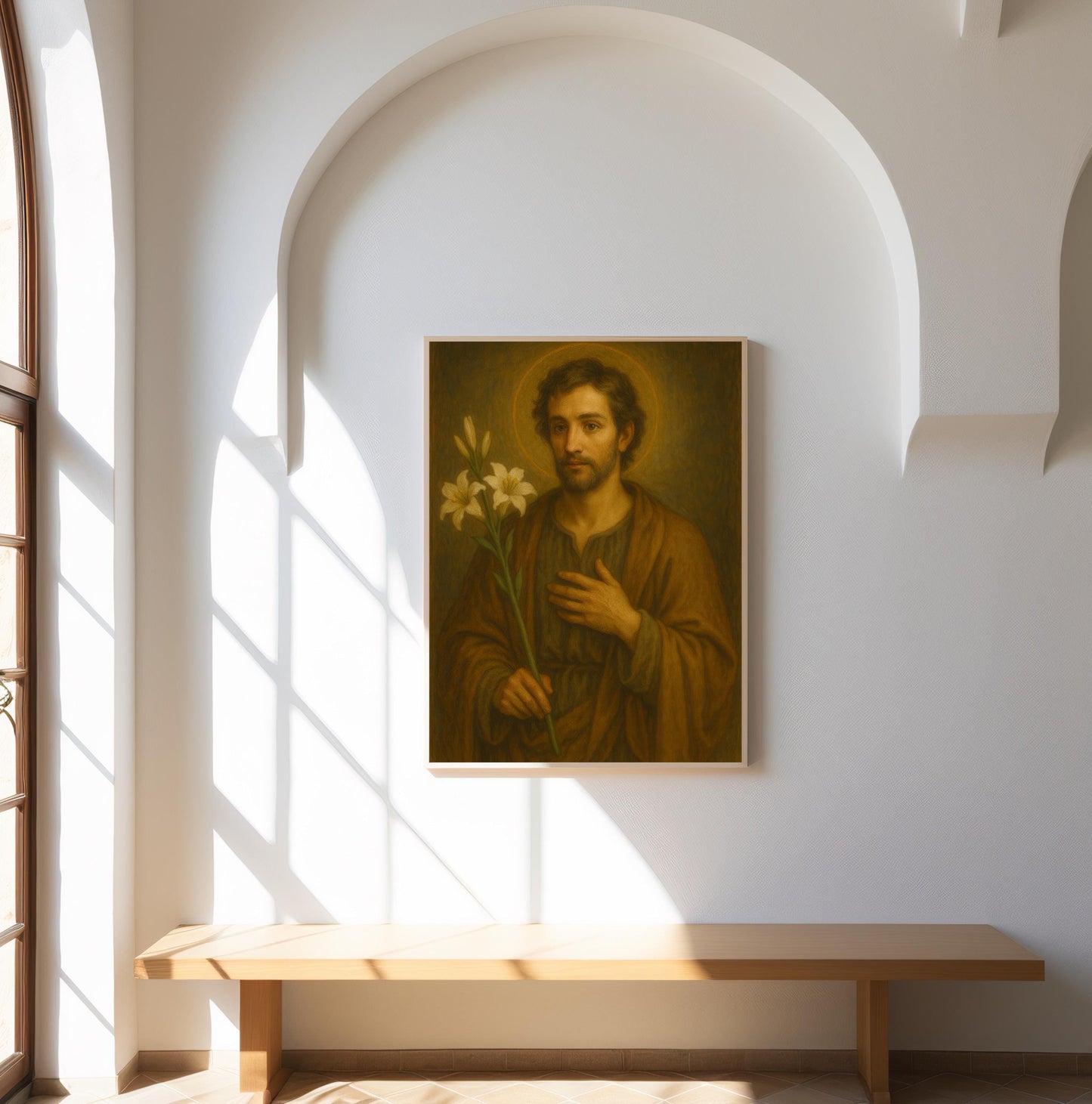 Saint Joseph Printable Portrait: Christian Wall Art Home Decor ⬇️ Digital Download