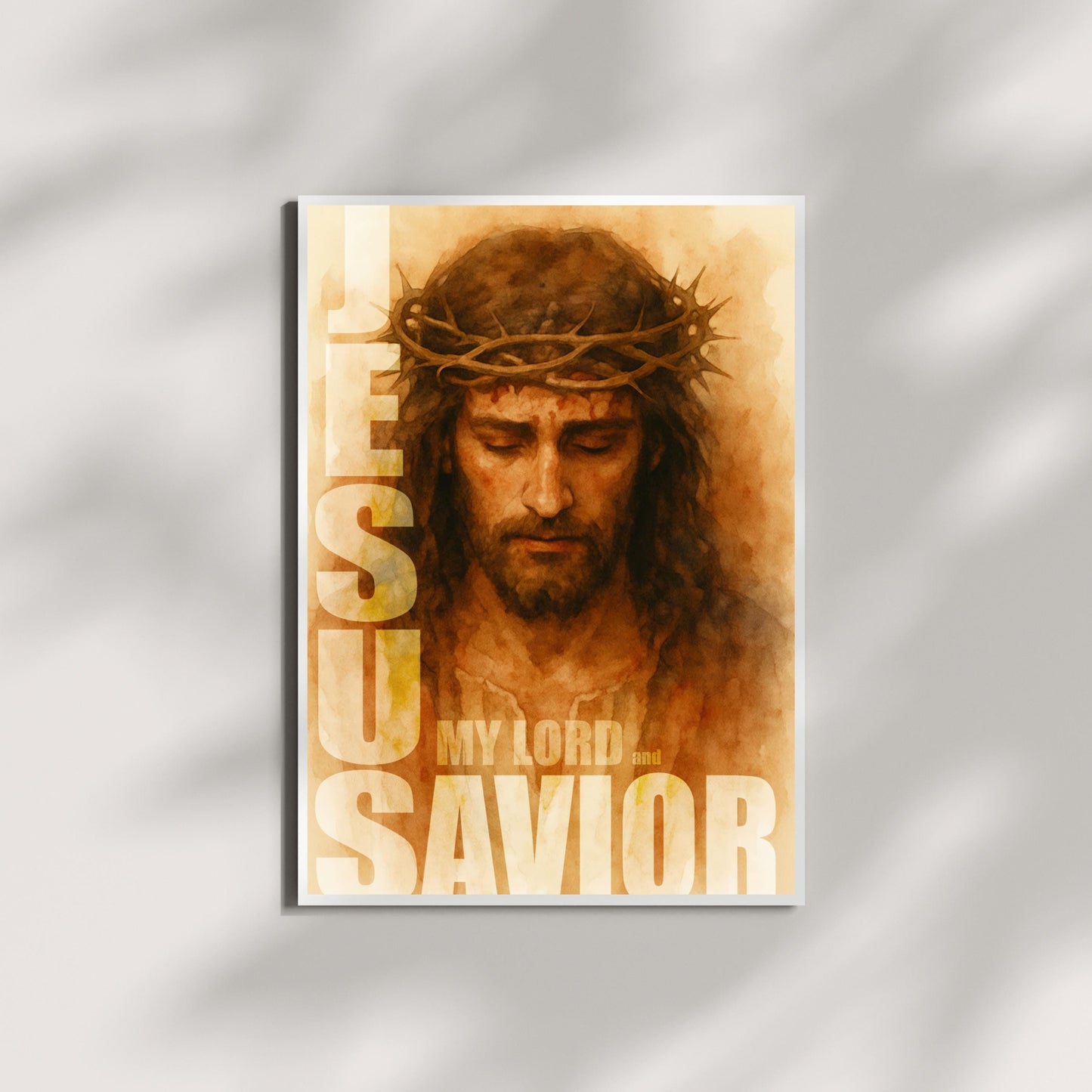 Jesus Christ Art Print: Modern Christian Home Decor, Sacred Faith Gift, Inspirational Quotes Poster ⬇️ Digital Download