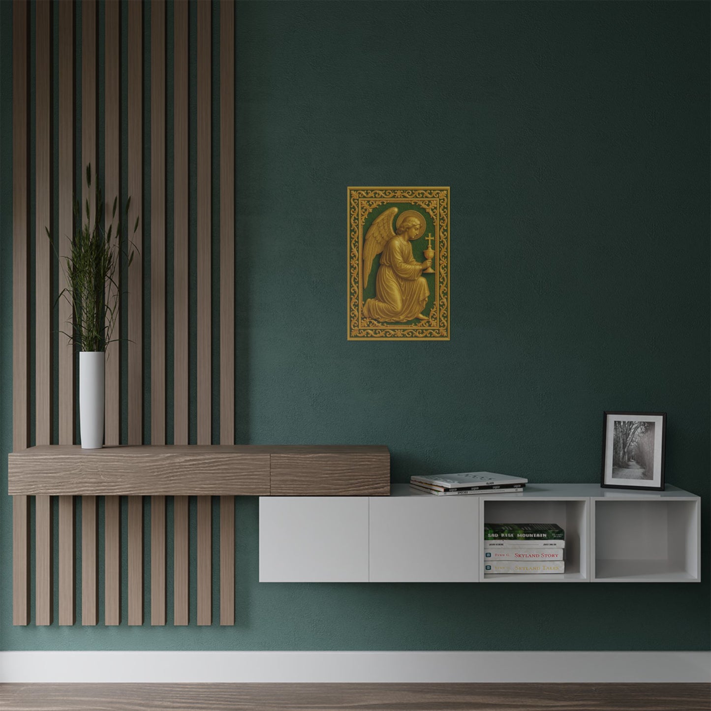 Guardian Angel Tabernacle, Religious Art Poster Print, Spiritual Wall Decor, Christian Faith, Inspirational, Home Wall Hanging