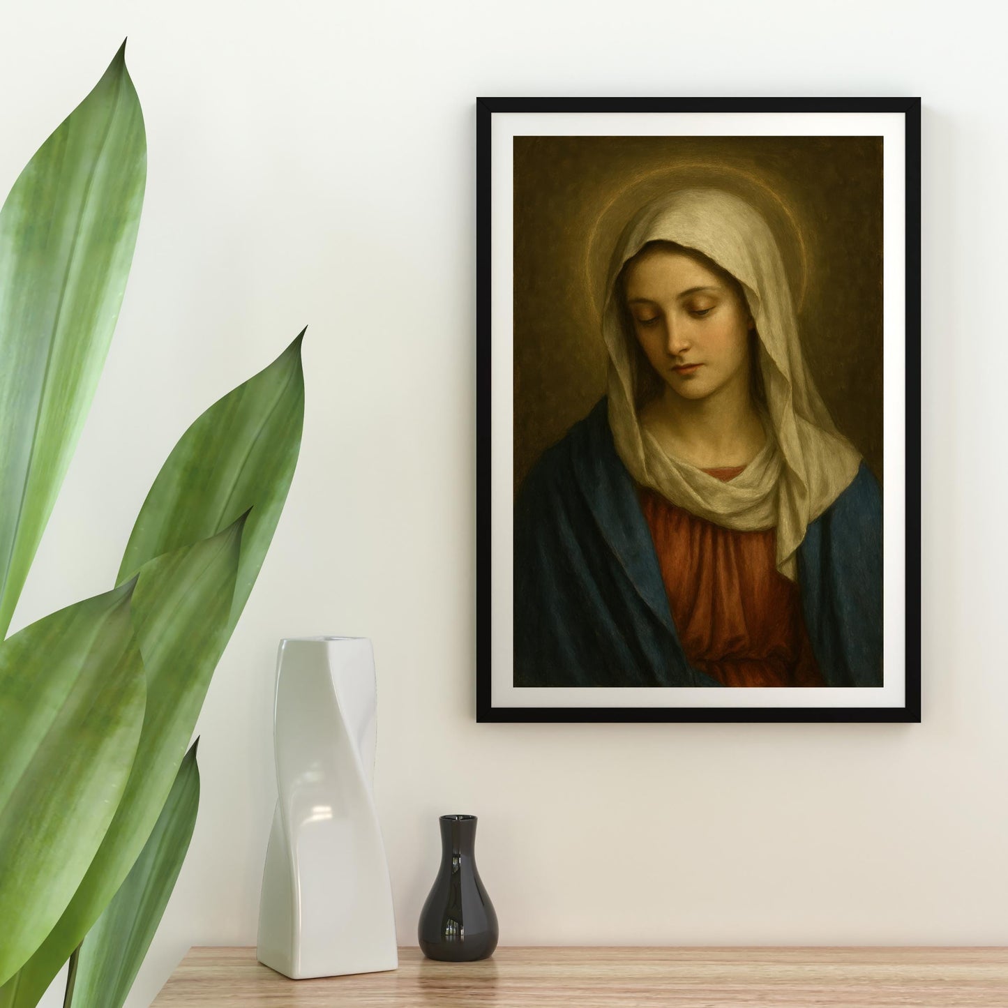 Blessed Virgin Mary Renaissance Art Print: Catholic Home Decor Christian Wall Art ⬇️ (Digital Download)