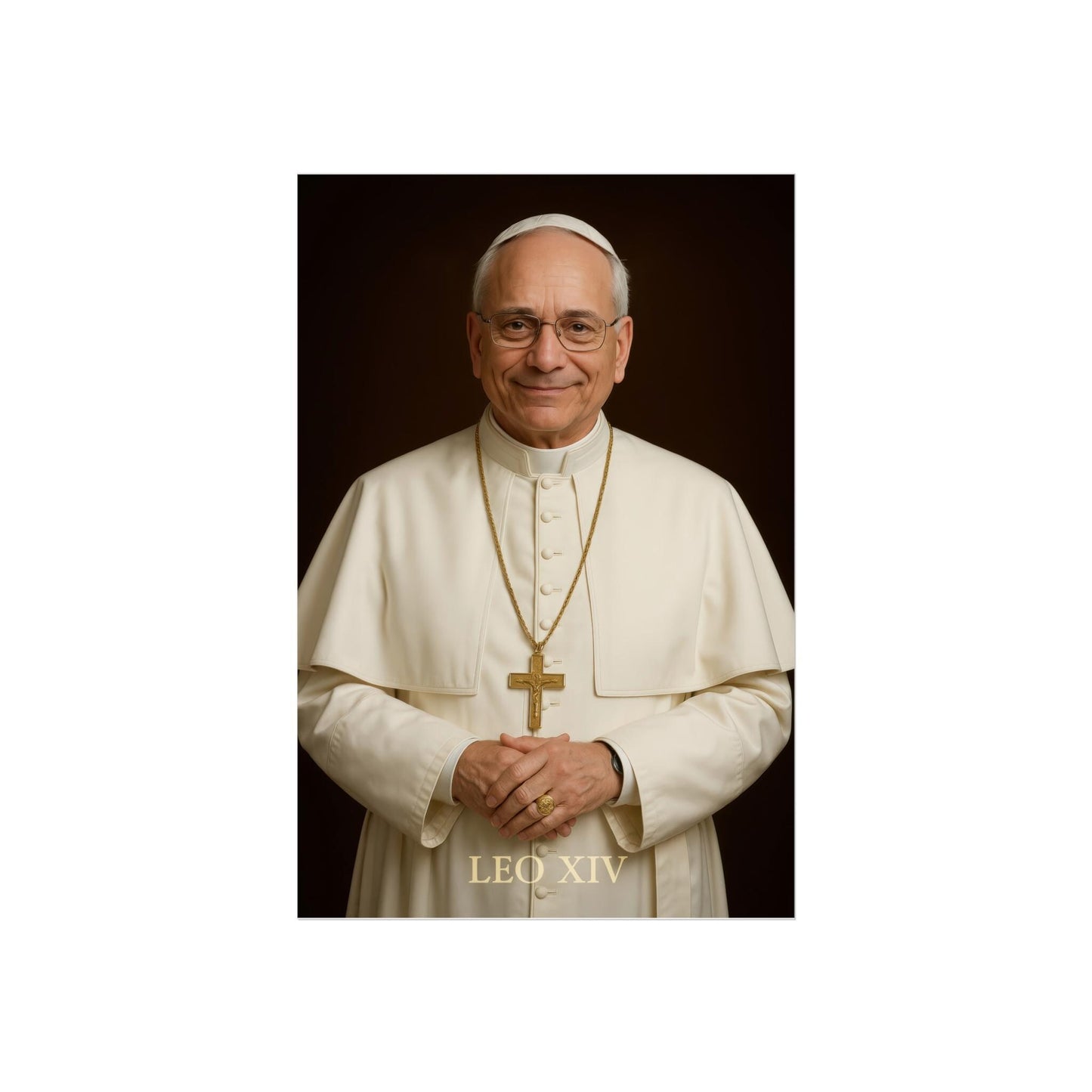 Pope Leo Art Poster: Religious Home Christian Wall Art Catholic Home Decor, Fine Art Gift for Christmas, Birthday, Confirmation.