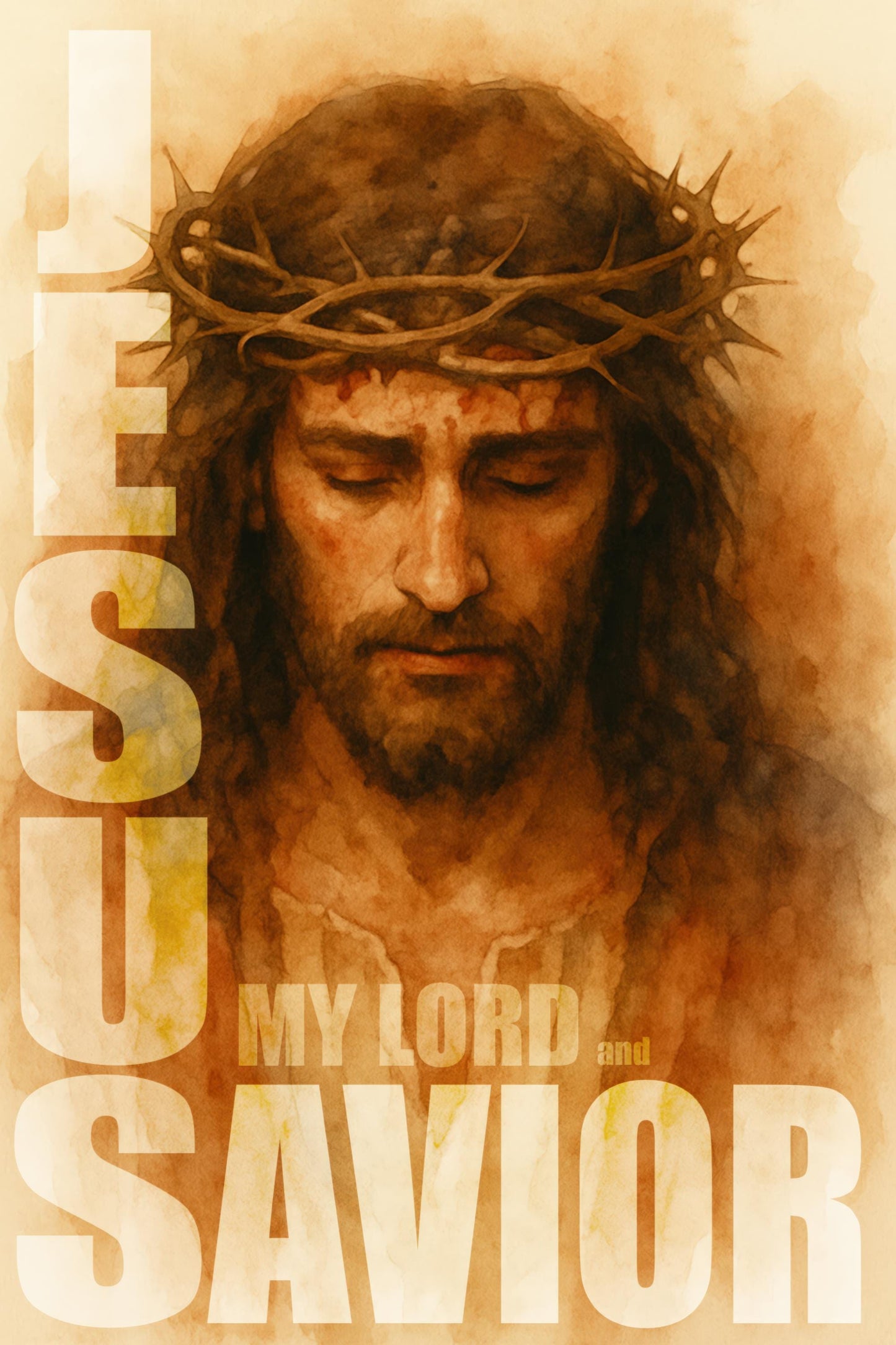Jesus Christ Art Print: Modern Christian Home Decor, Sacred Faith Gift, Inspirational Quotes Poster ⬇️ Digital Download