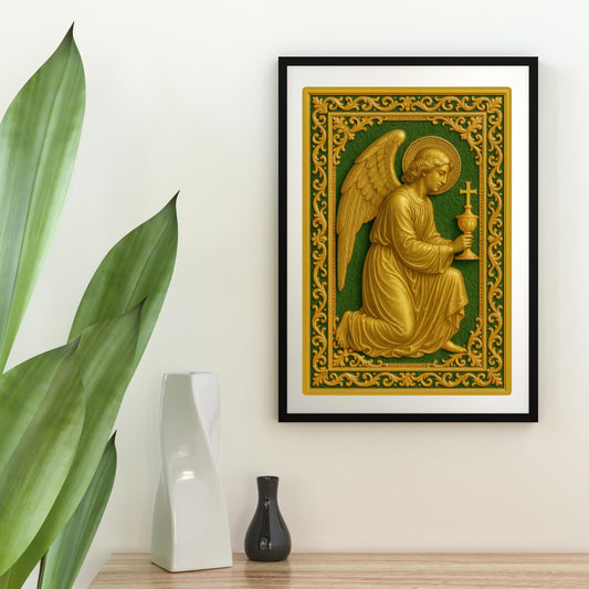 Guardian Angel Religious Art Print: Christian Wall Art Home Decor