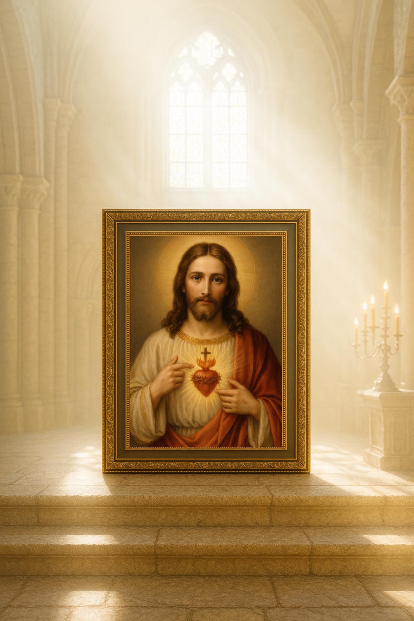 Jesus Sacred Heart Print: Catholic Christian Wall Art Home Decor, Faith Gift ⬇️ Digital Download