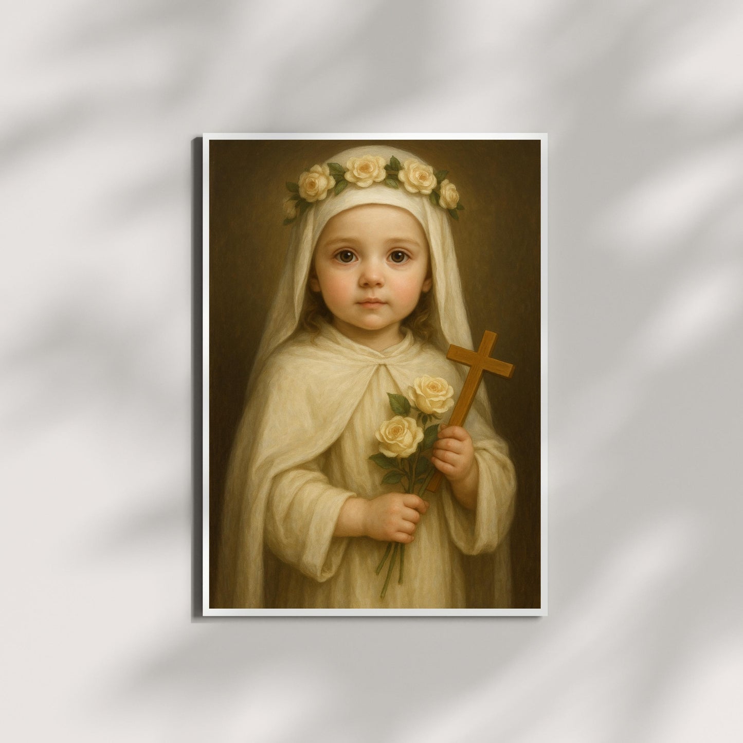 Saint Catherine Art Print: Baby Saint Catherine of Siena Catholic Nursery Decor, Baptism, Baby Shower Gift ⬇️ Digital Download
