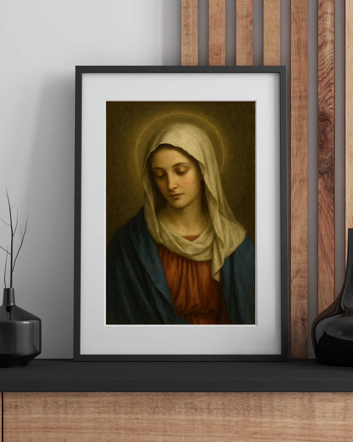 Blessed Virgin Mary Renaissance Art Print: Catholic Home Decor Christian Wall Art ⬇️ (Digital Download)