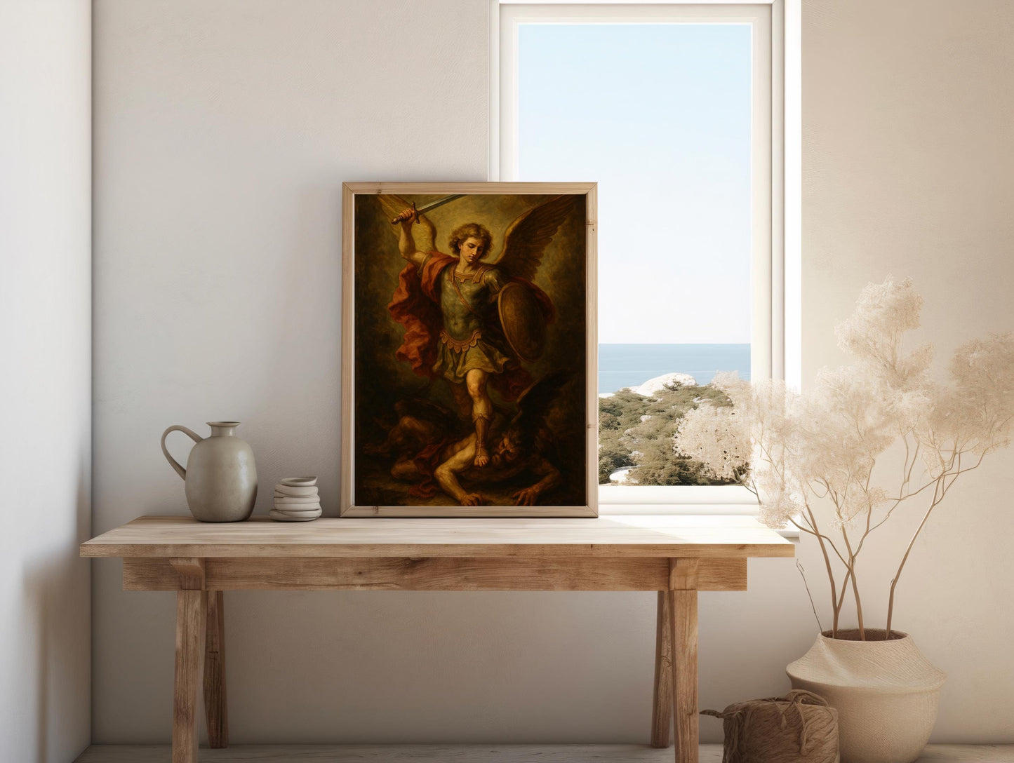 Archangel Michael Print: Angel Warrior Artwork ⬇️ Digital Download