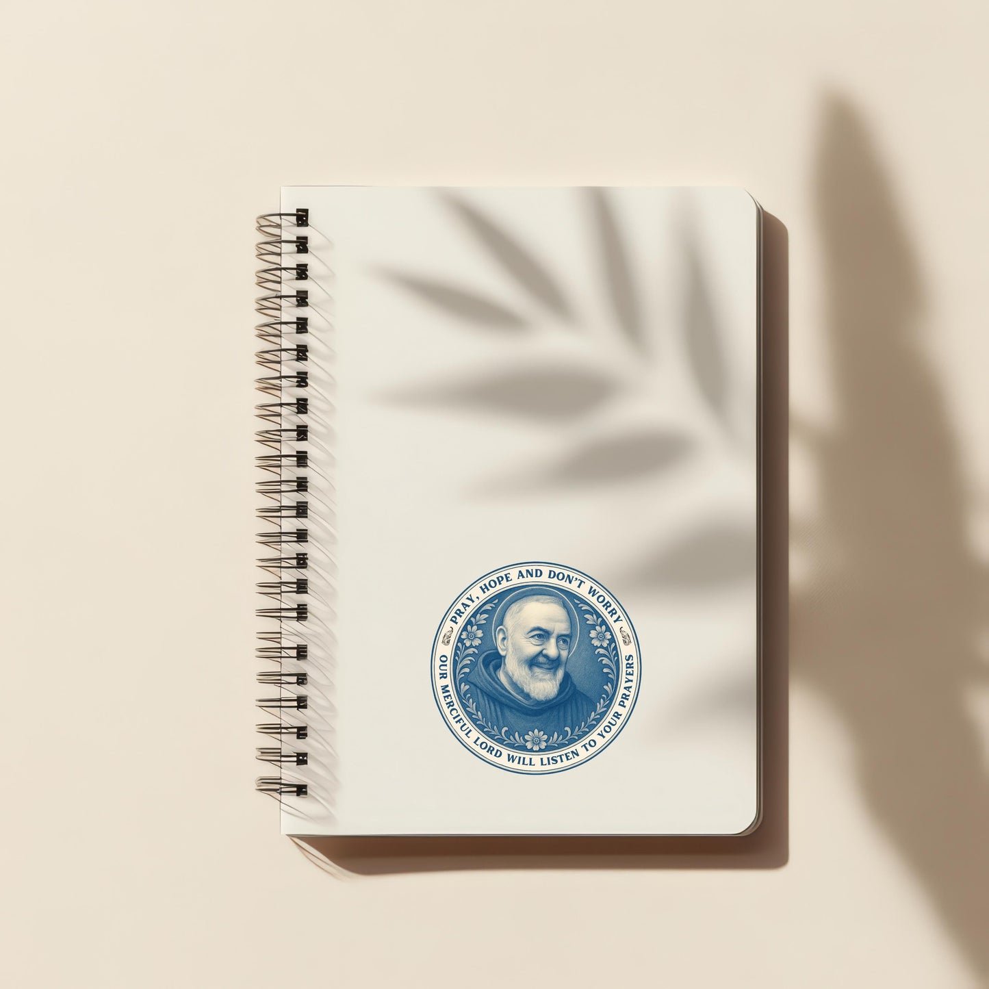 Saint Padre Pio Sticker: Catholic Chinoiserie Style Decal