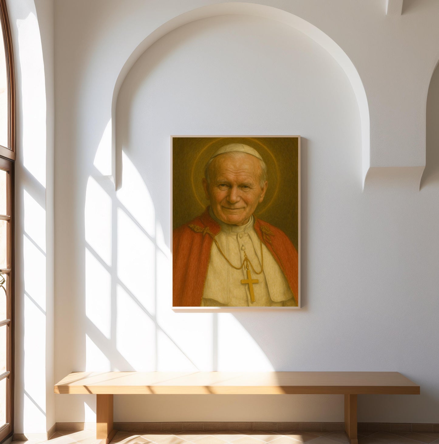Pope John Paul Portrait: Catholic Pope Saint John Paul 2, Home Christian Wall Art Decor, Faith Gift ⬇️ Digital Download